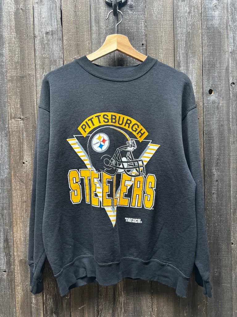 Vintage Steelers Sweatshirt -M/L-Customize Your Embroidery Wording