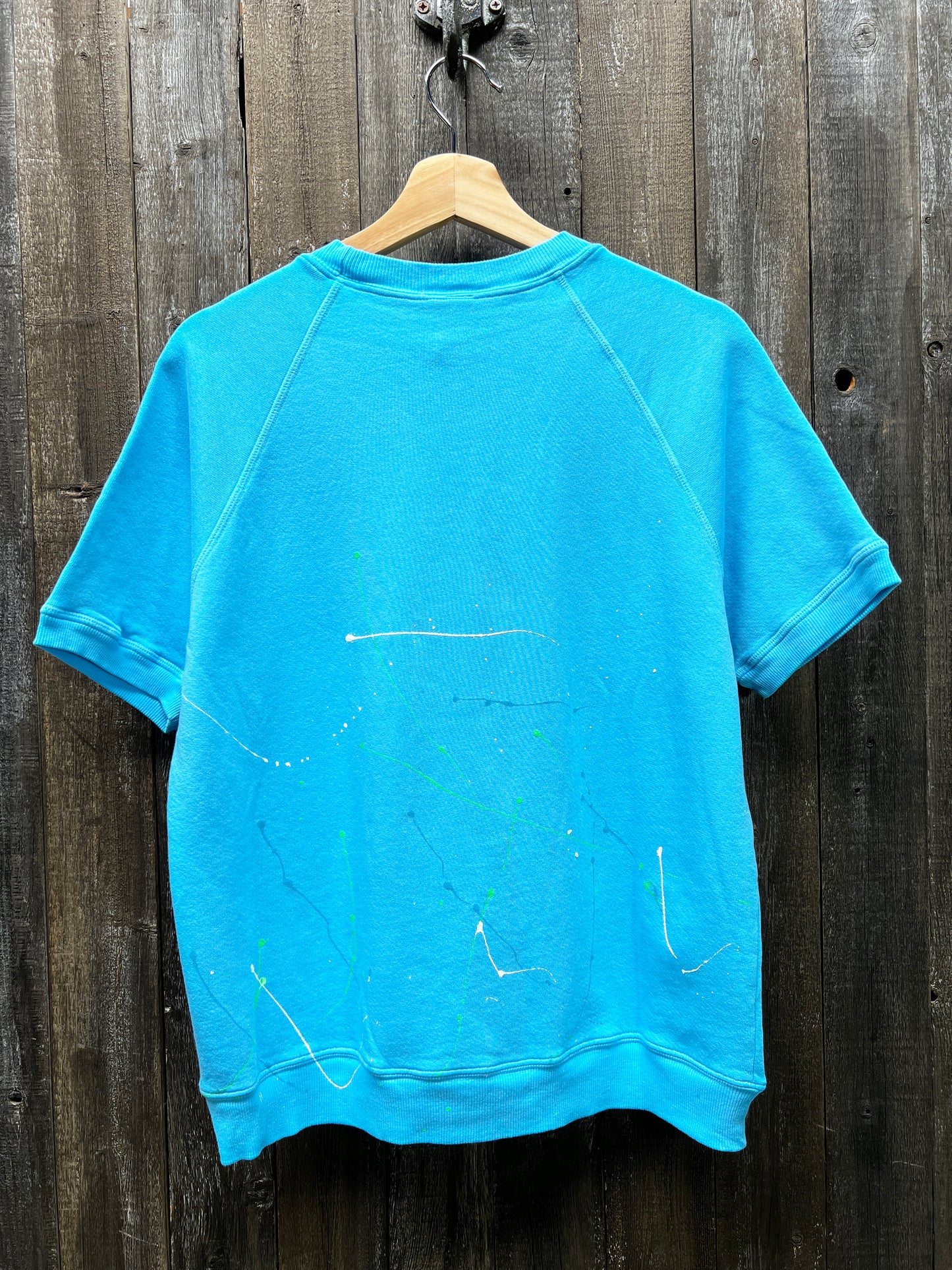 Neon Splash Big Smiley Face Shorty Sweatshirt(3Colors)