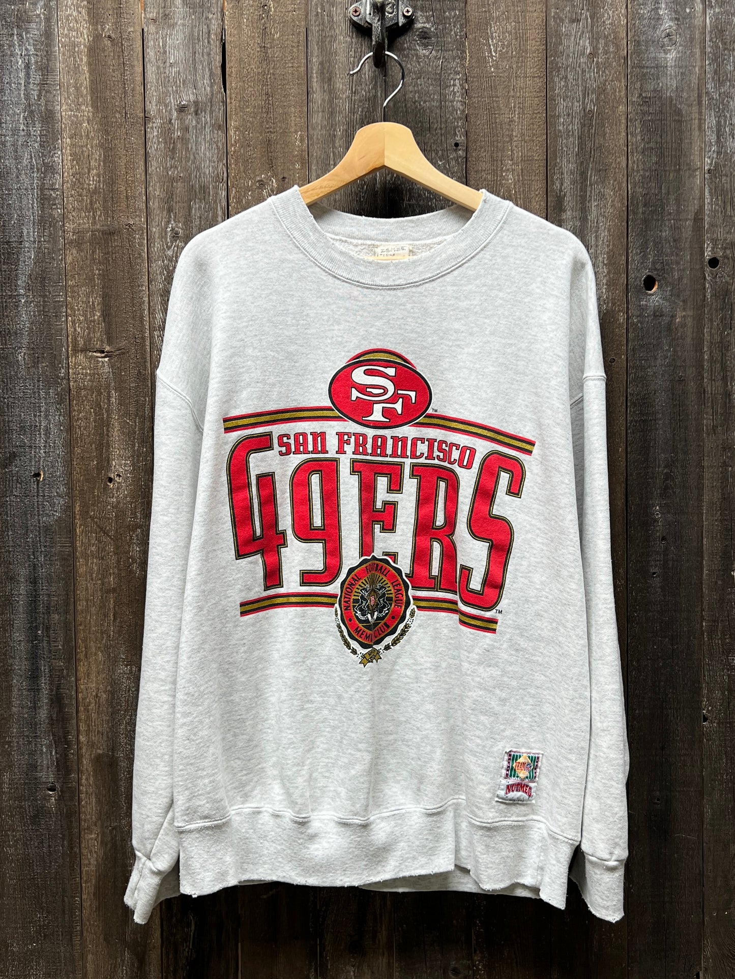 Vintage 49ers Sweatshirt -L-Customize Your Embroidery Wording