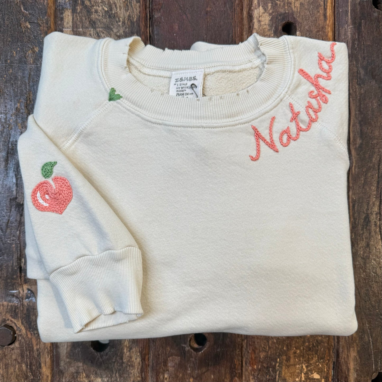 Fruity Symbol Sweatshirt with Personalized Hand Embroidery (16 Colors)