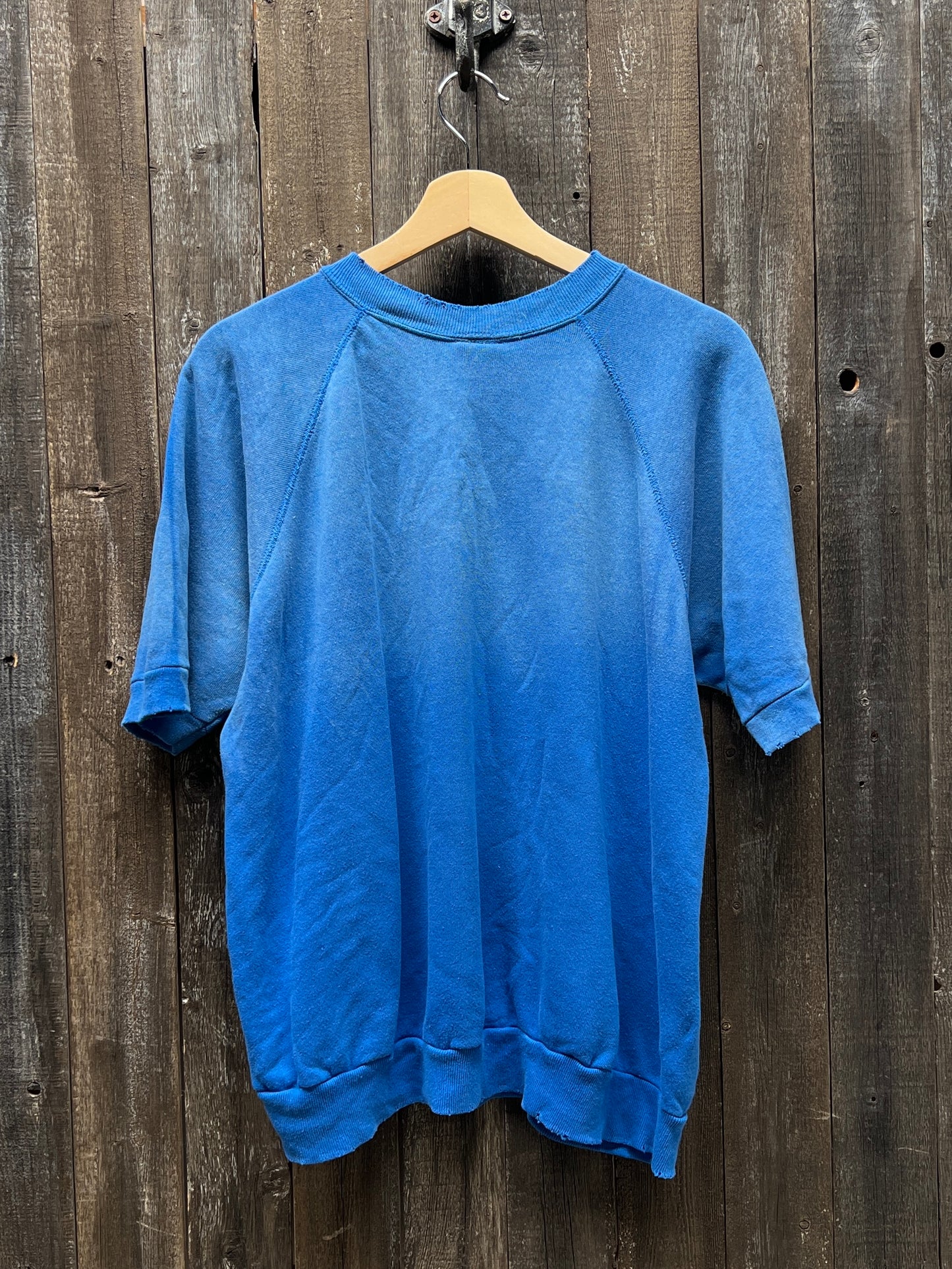 BLUE VINTAGE SHORTY SWEATS WITH CUSTOM HAND EMBROIDERY-L/XL