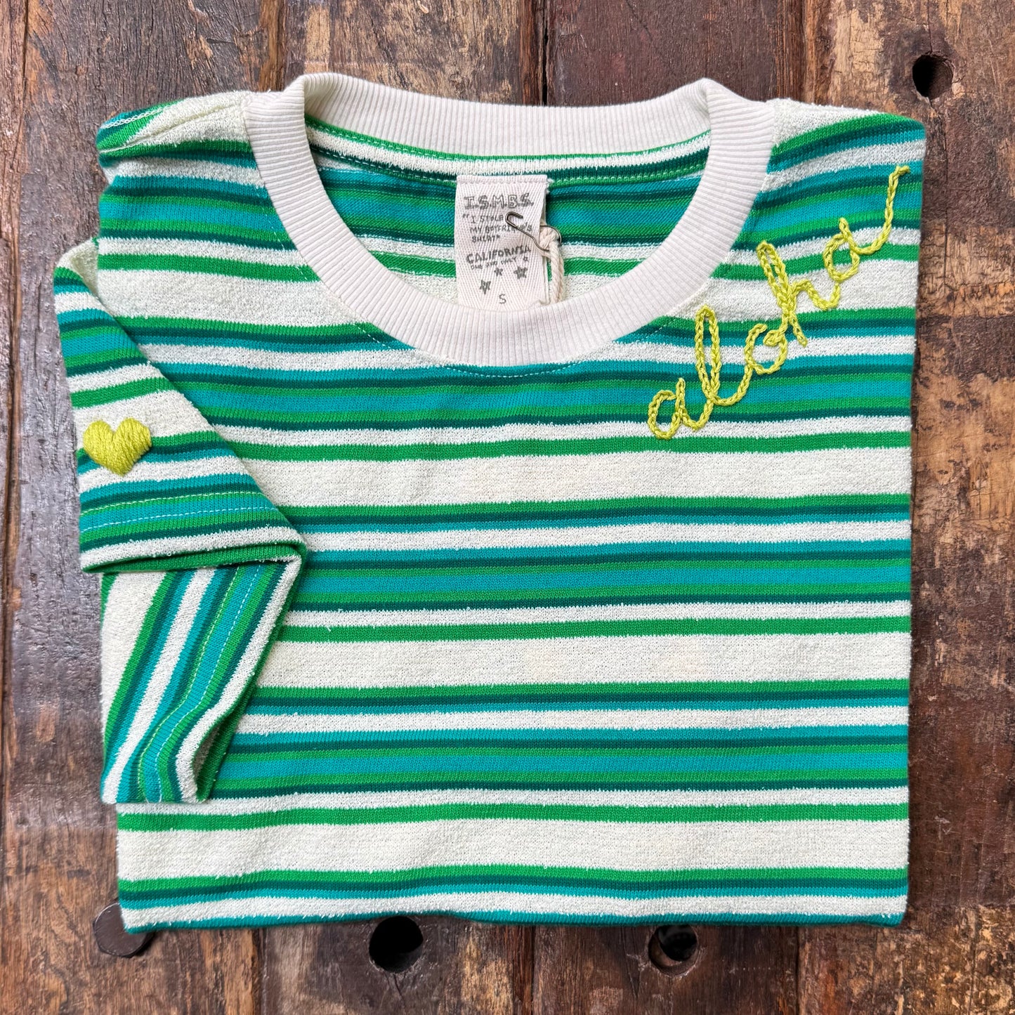 PALM TREE NEON23 S/S TEE WITH PERSONALIZED HAND EMBROIDERY(17 Colors)