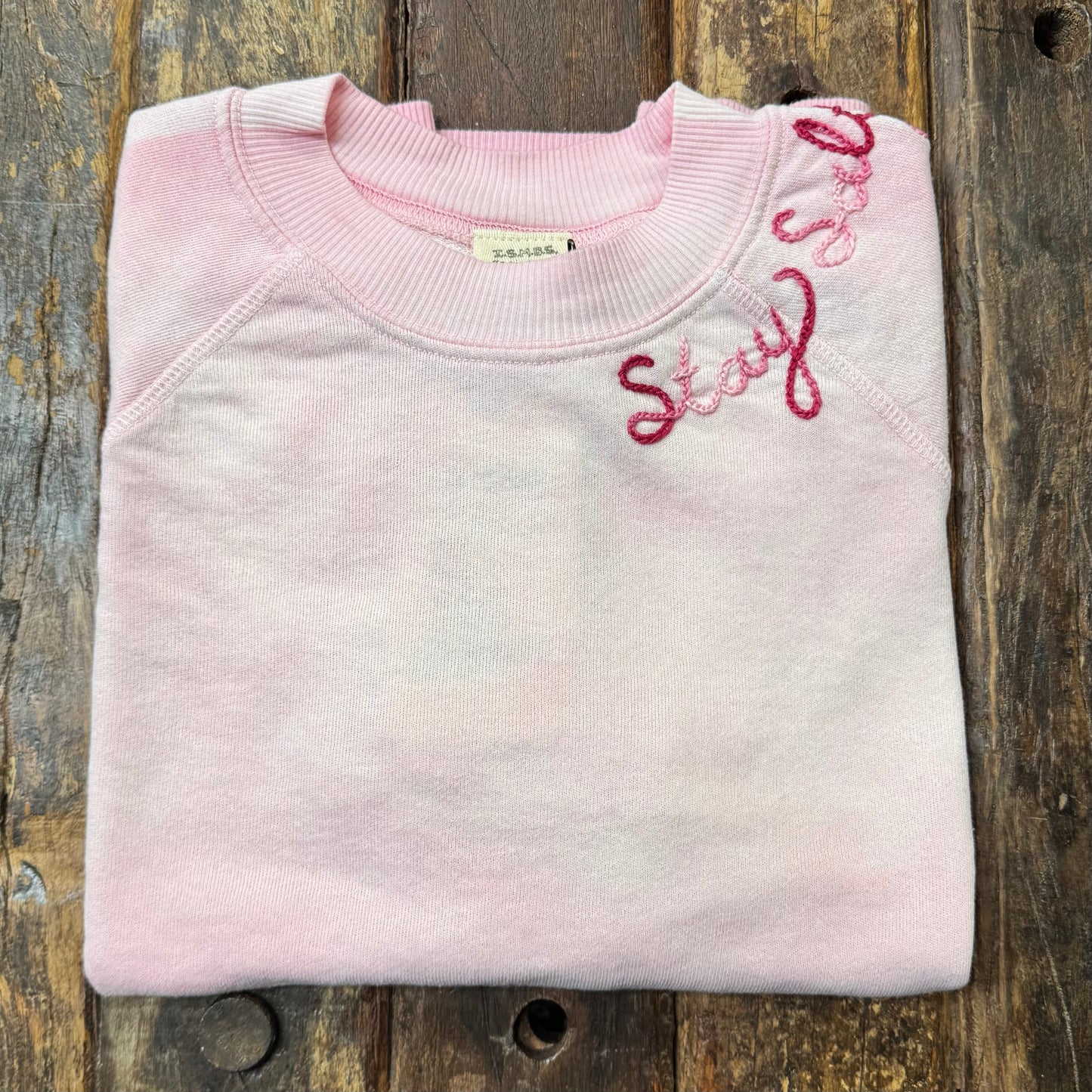 PASTEL SHORTY SWEATS WITH PERSONALIZED HAND EMBROIDERY(4 Colors)