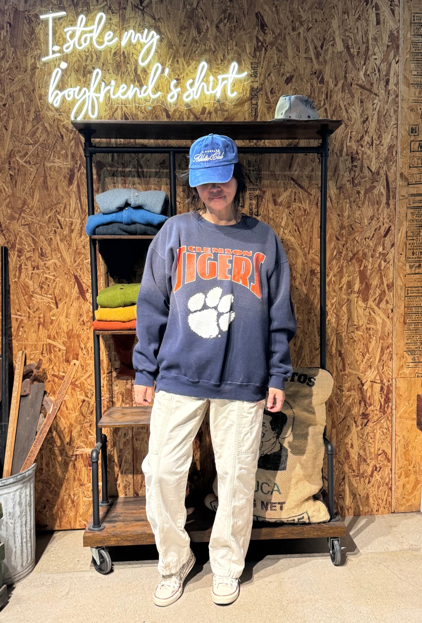 Vintage Clemson Tigers Sweatshirt -XL-Customize Your Embroidery Wording