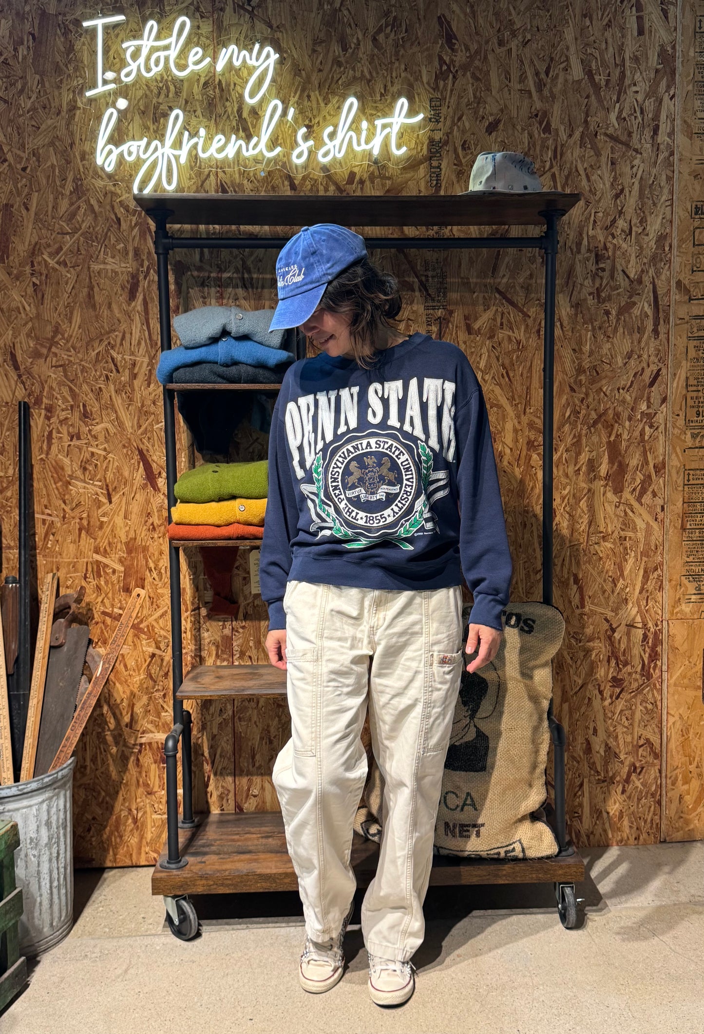 Vintage Penn State Sweatshirt -M-Customize Your Embroidery Wording