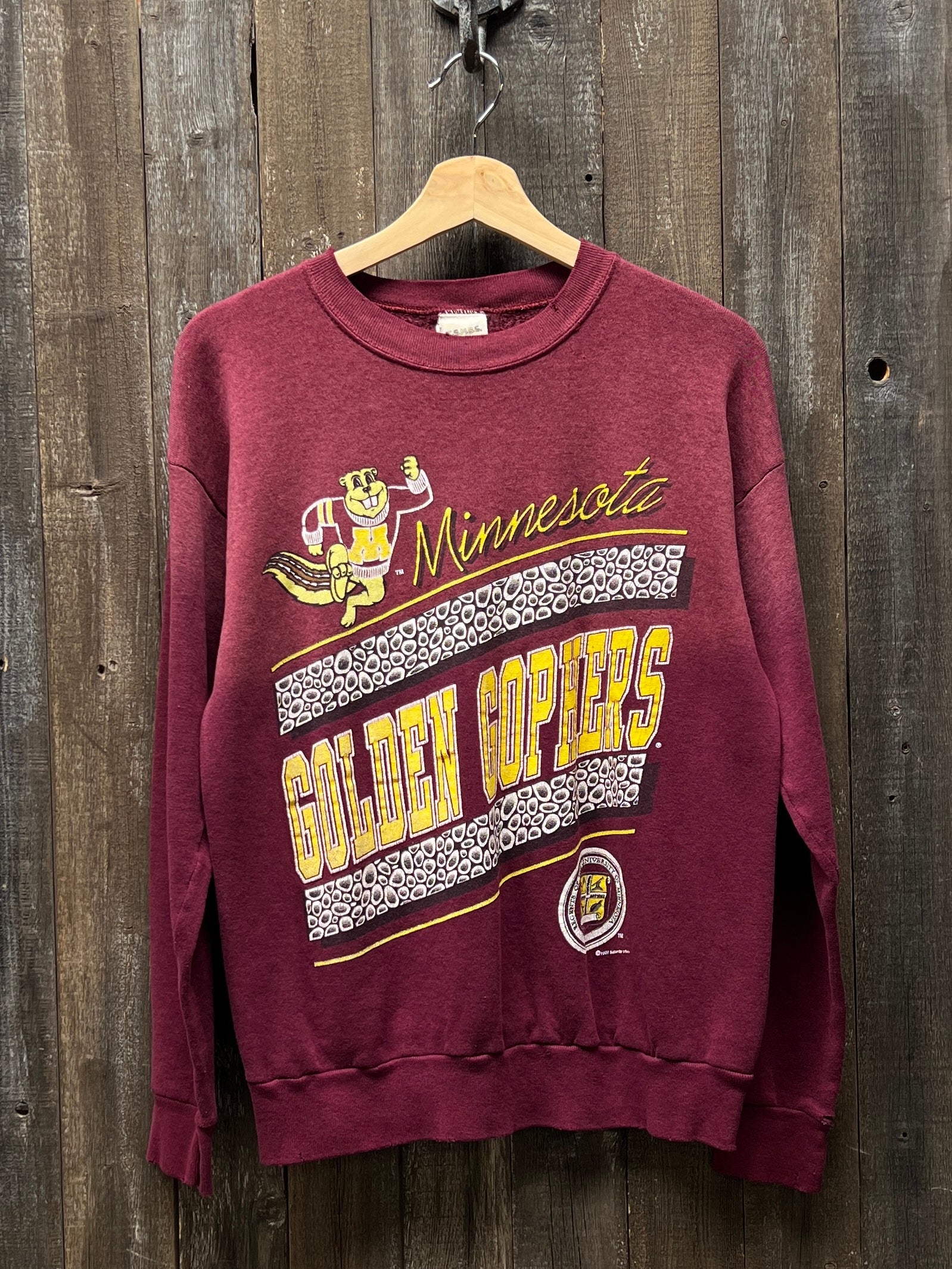 Vintage Minnesota Gophers Sweatshirt M Customize Your Embroidery Word I STOLE MY BOYFRIEND S SHIRT