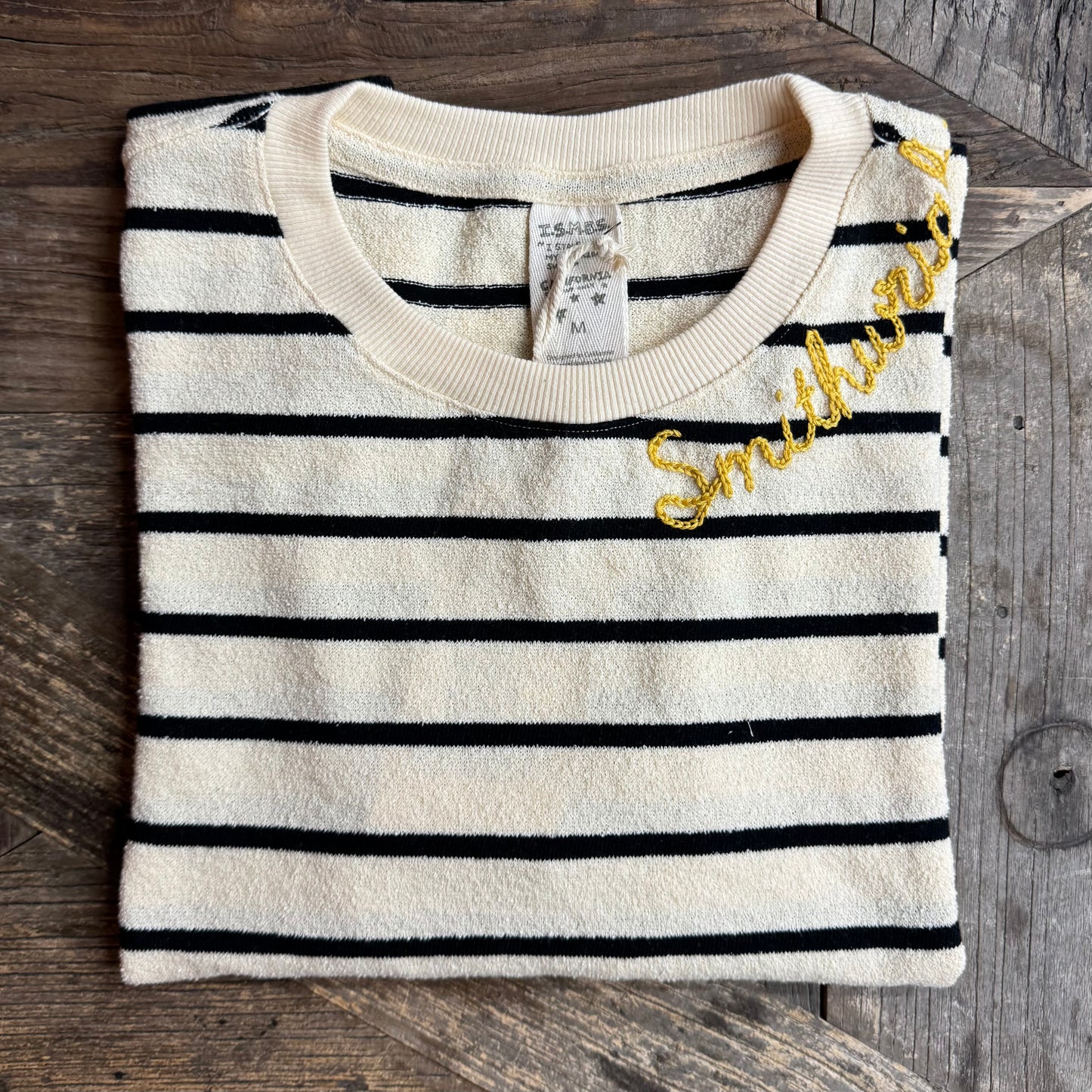 TERRY TEE -C/W WITH CUSTOM HAND EMBROIDERY