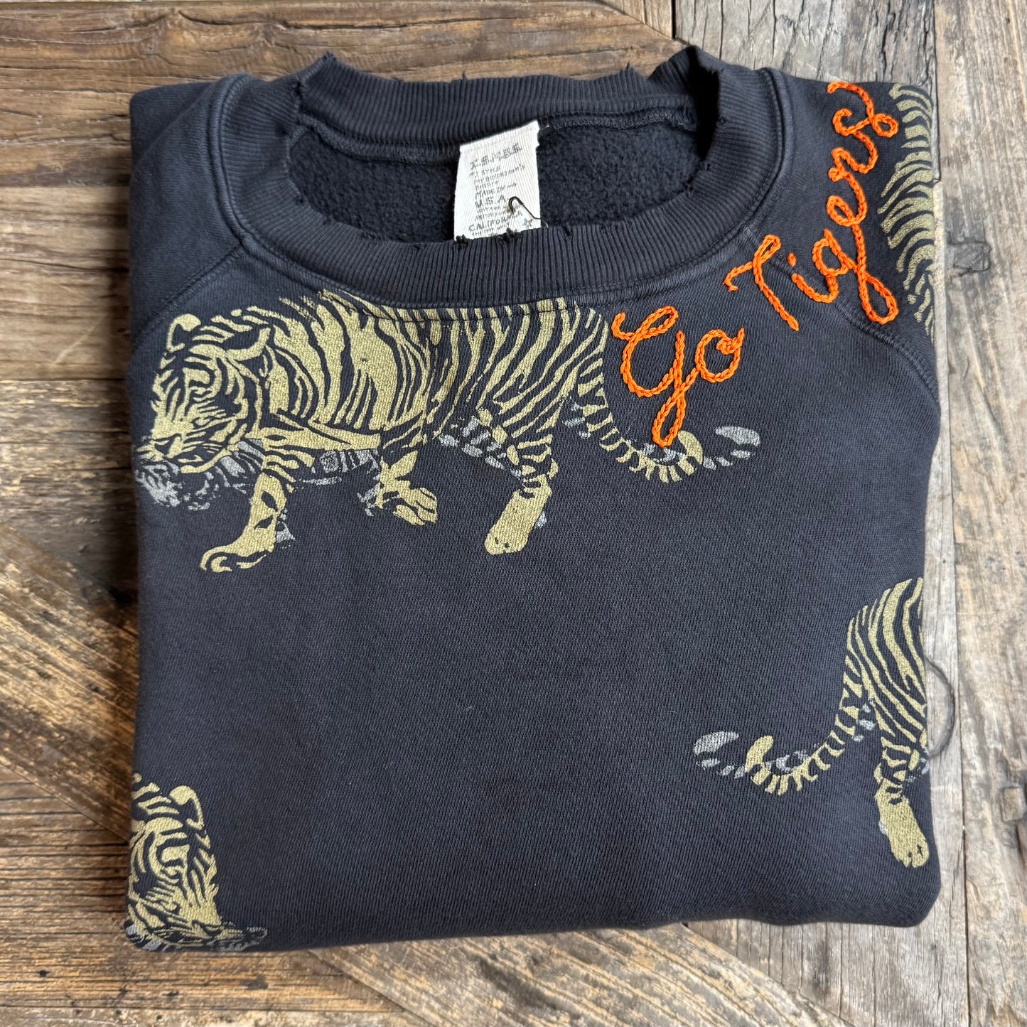Animal Print Allover Graphic Sweatshirt -Customize Your Embroidery Wording (2 Colors)