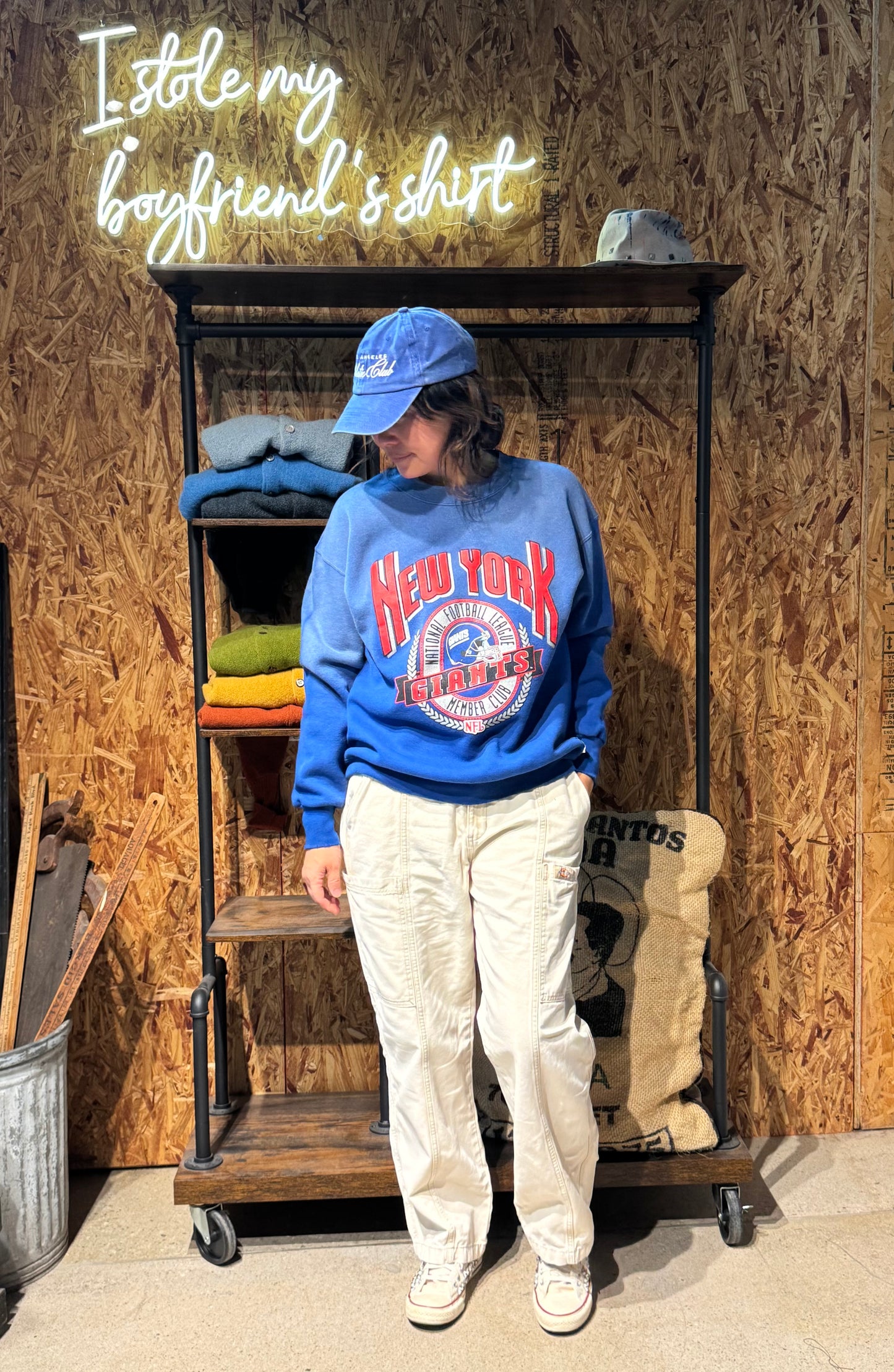 Vintage New York Giants Sweatshirt -M/L-Customize Your Embroidery Wording
