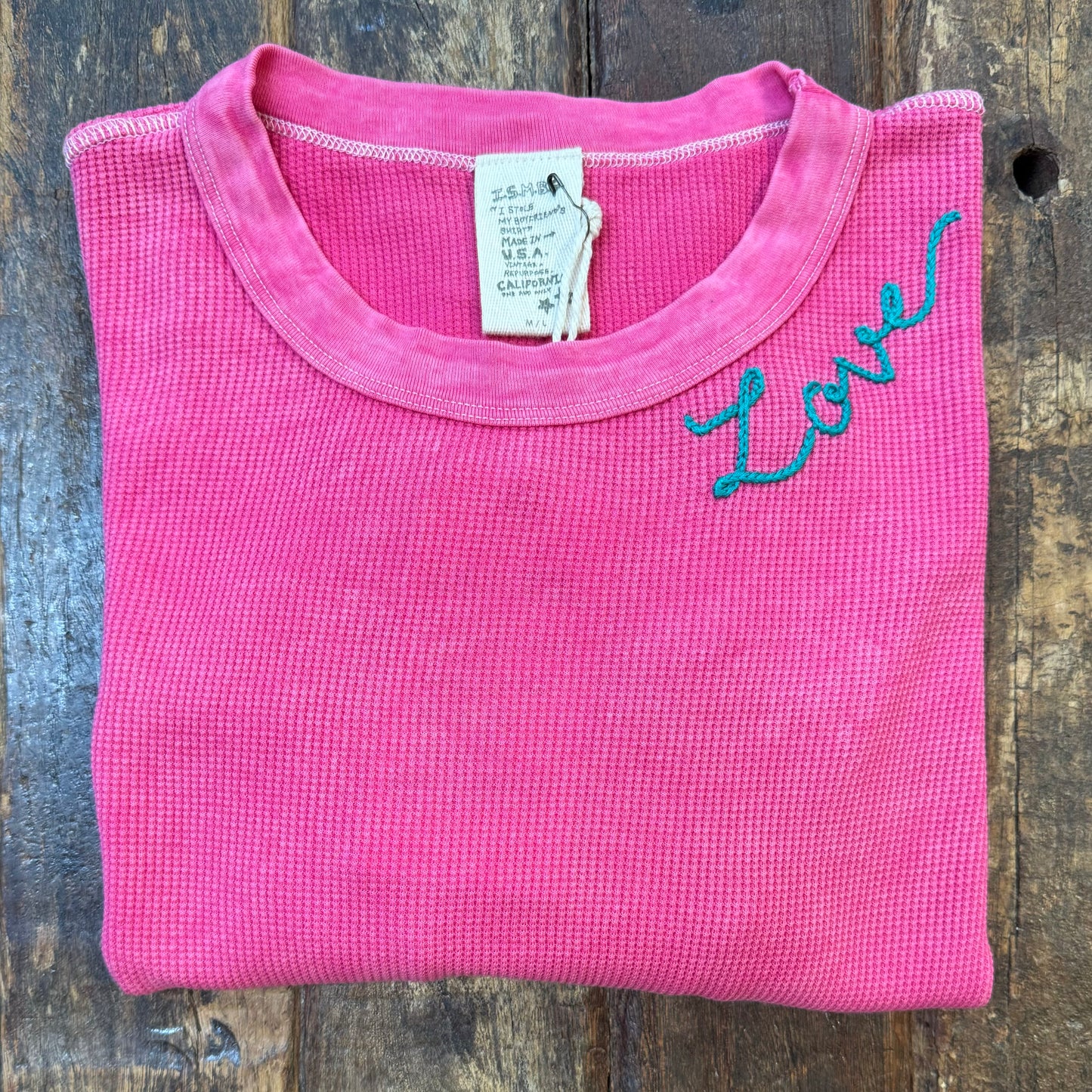 L/S THERMAL TEE WITH PERSONALIZED HAND EMBROIDERY(3Colors)