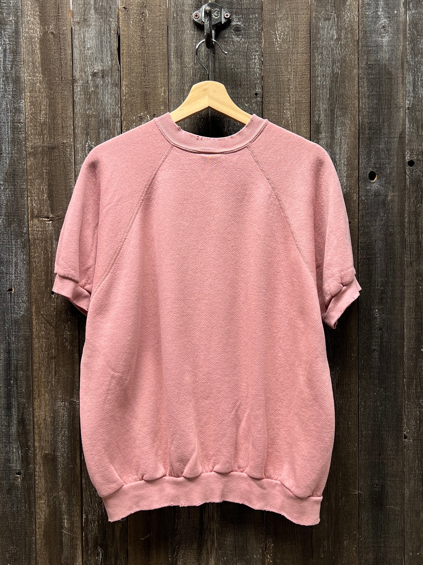DUSTY ROSE VINTAGE SHORTY SWEATS WITH CUSTOM HAND EMBROIDERY-L/XL