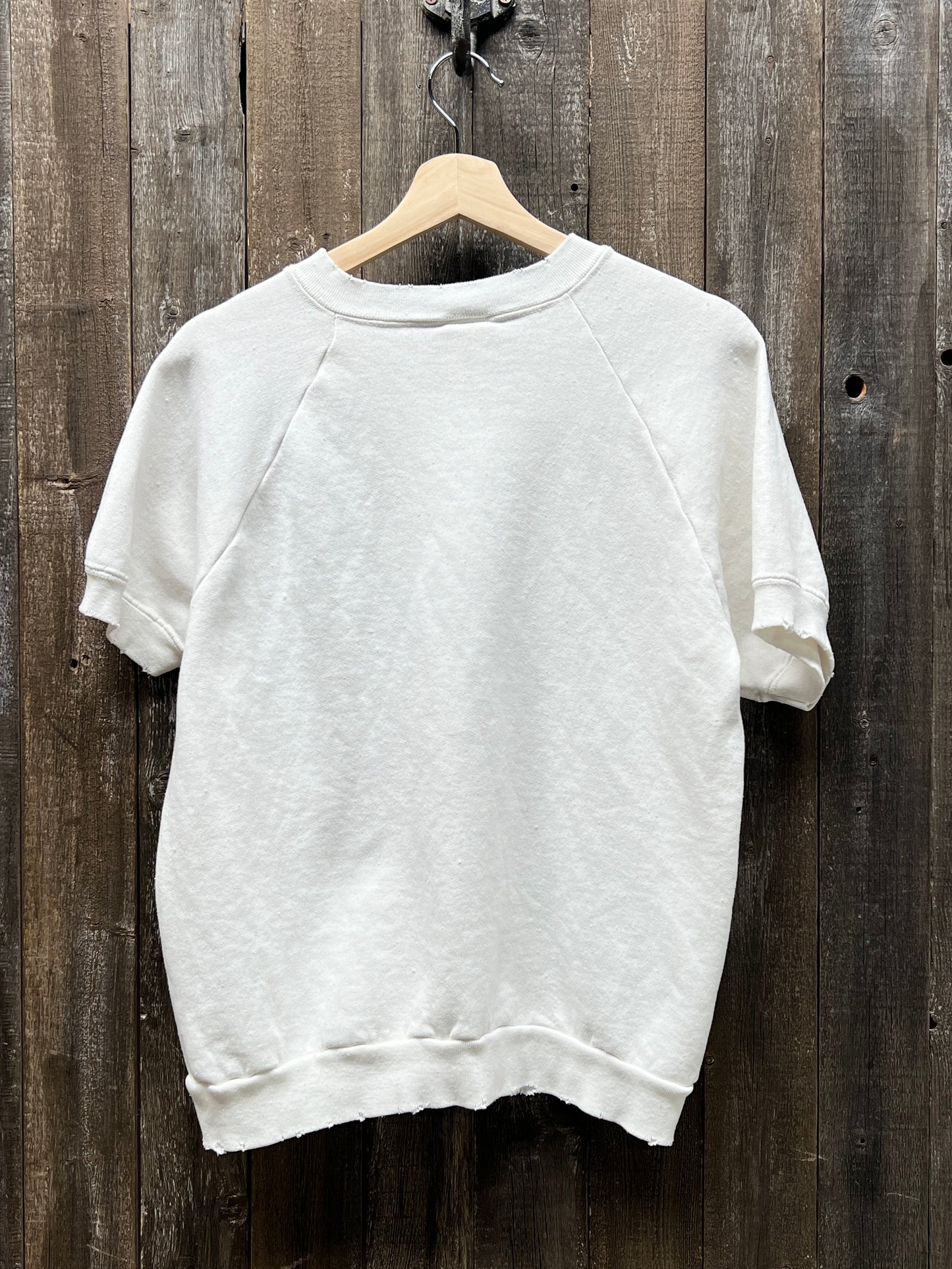 OFF WHITE VINTAGE SHORTY SWEATS WITH CUSTOM HAND EMBROIDERY-S/M