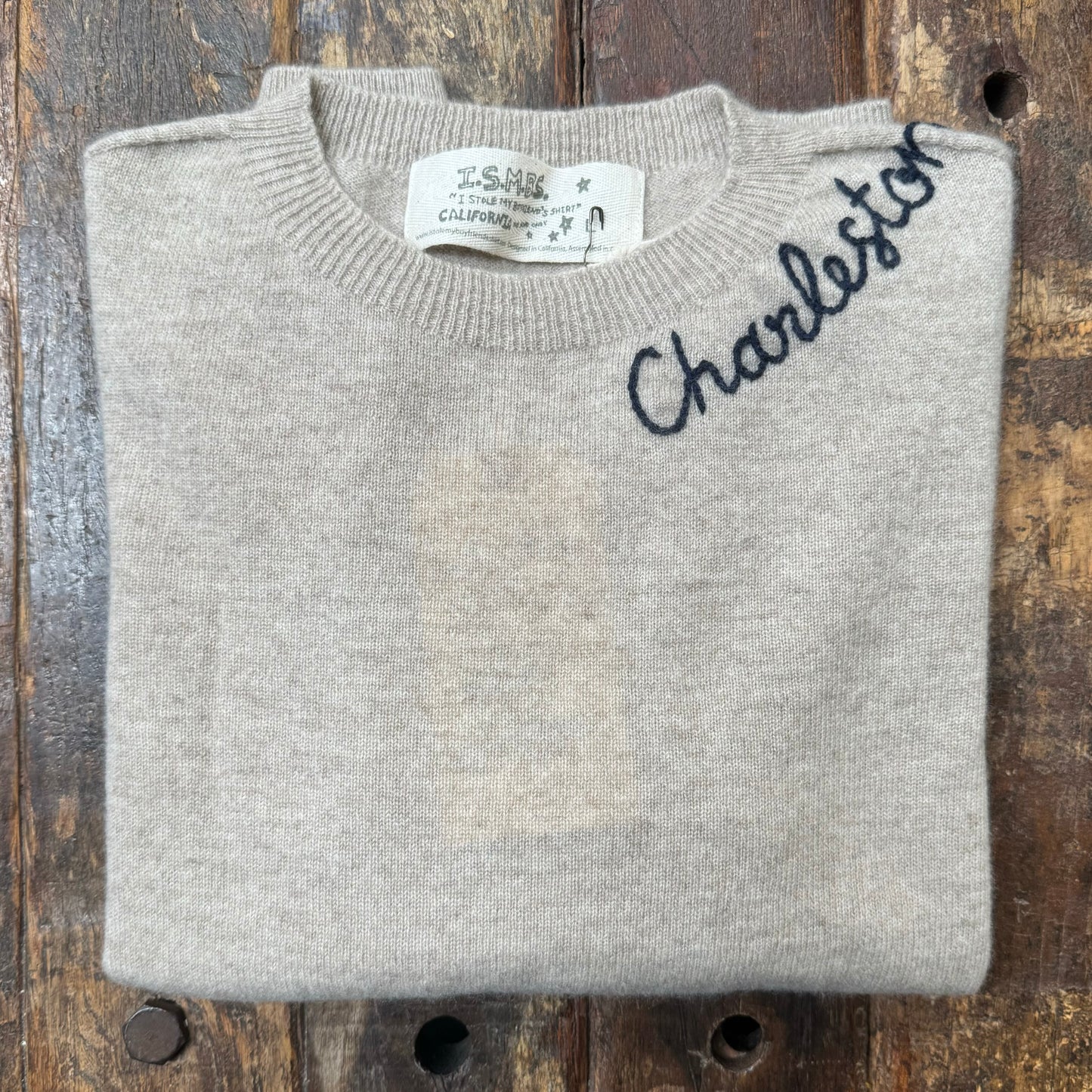 100% Cashmere Sweater - Customize Your Embroidery Wording(12 Colors)