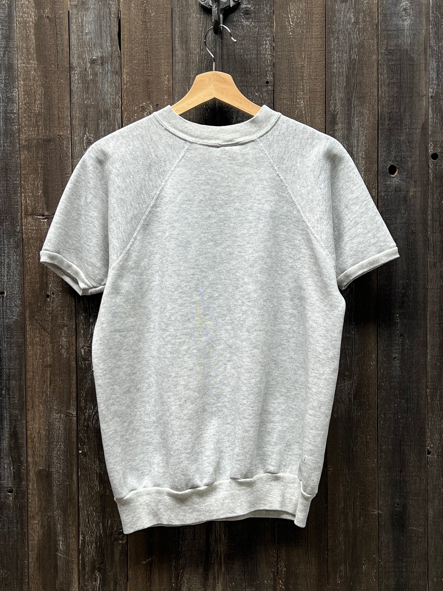 H. GREY VINTAGE SHORTY SWEATS WITH CUSTOM HAND EMBROIDERY-M/L