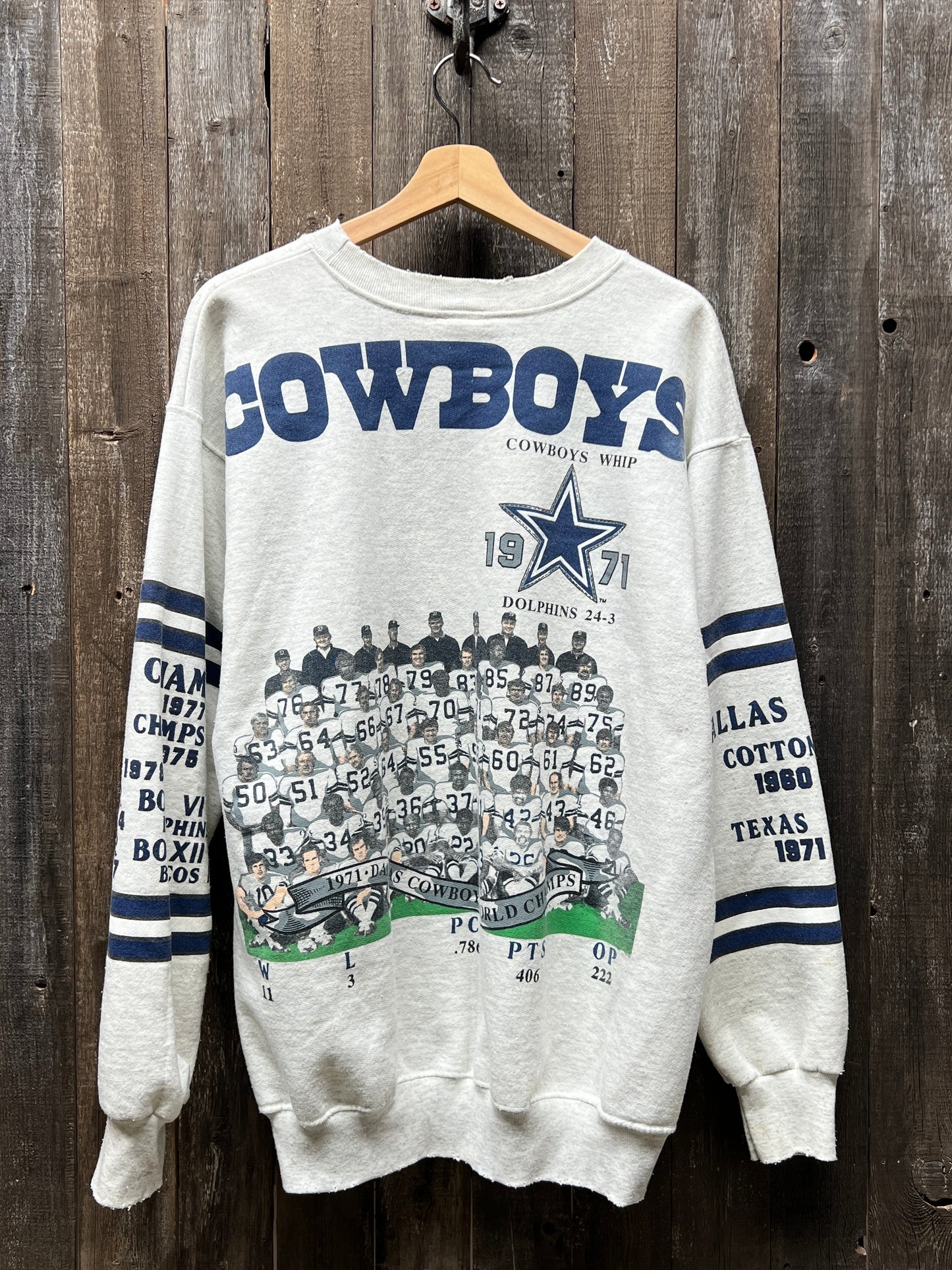 Vintage Dallas Cowboys Sweatshirt -XL-Customize Your Embroidery Wording