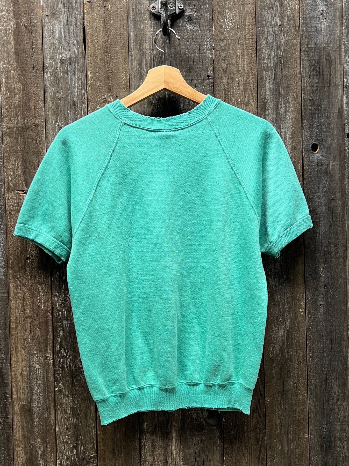 SEA FOAM VINTAGE SHORTY SWEATS WITH CUSTOM HAND EMBROIDERY-S