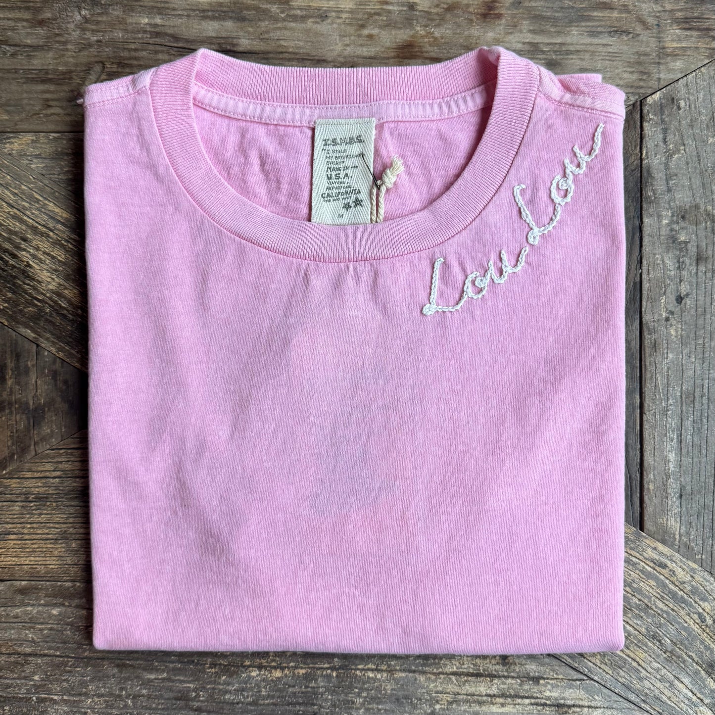 BLUSH PALETTE S/S TEE WITH CUSTOM HAND EMBROIDERY (4 Colors)
