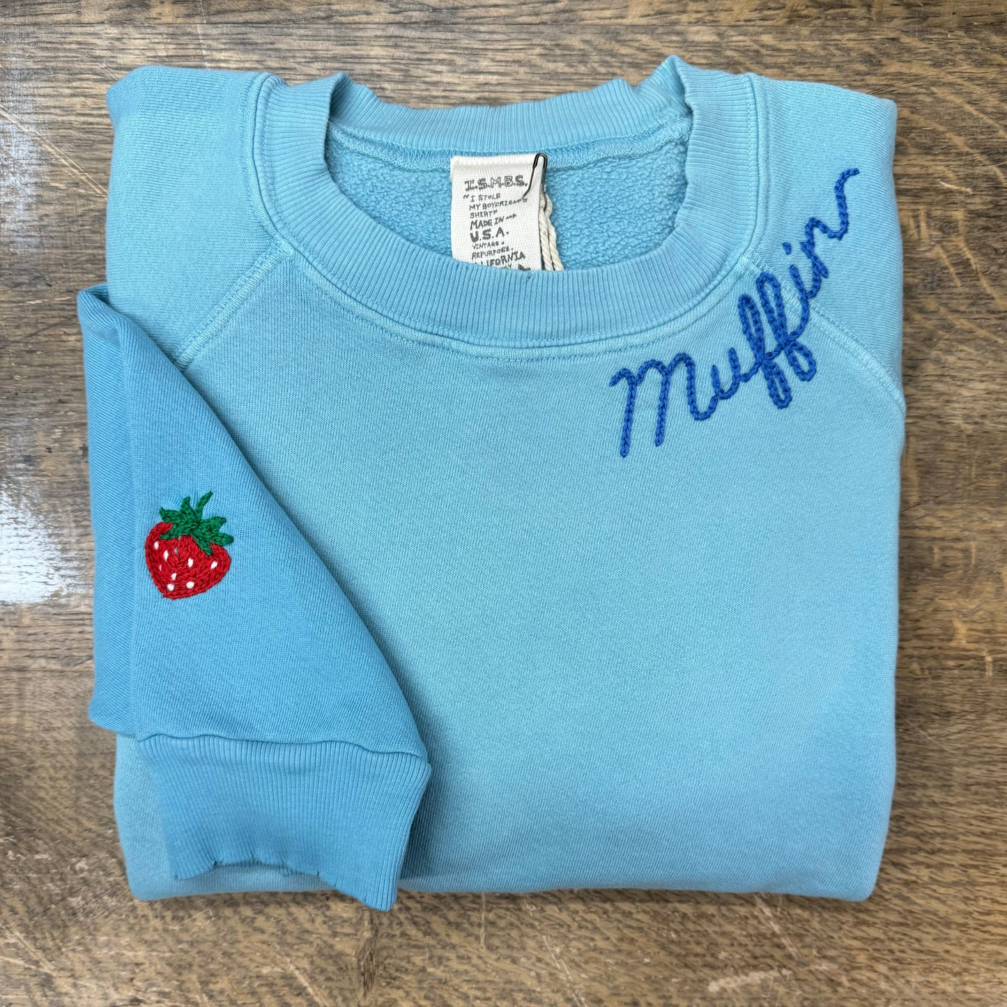 Fruity Symbol Sweatshirt with Personalized Hand Embroidery (16 Colors)