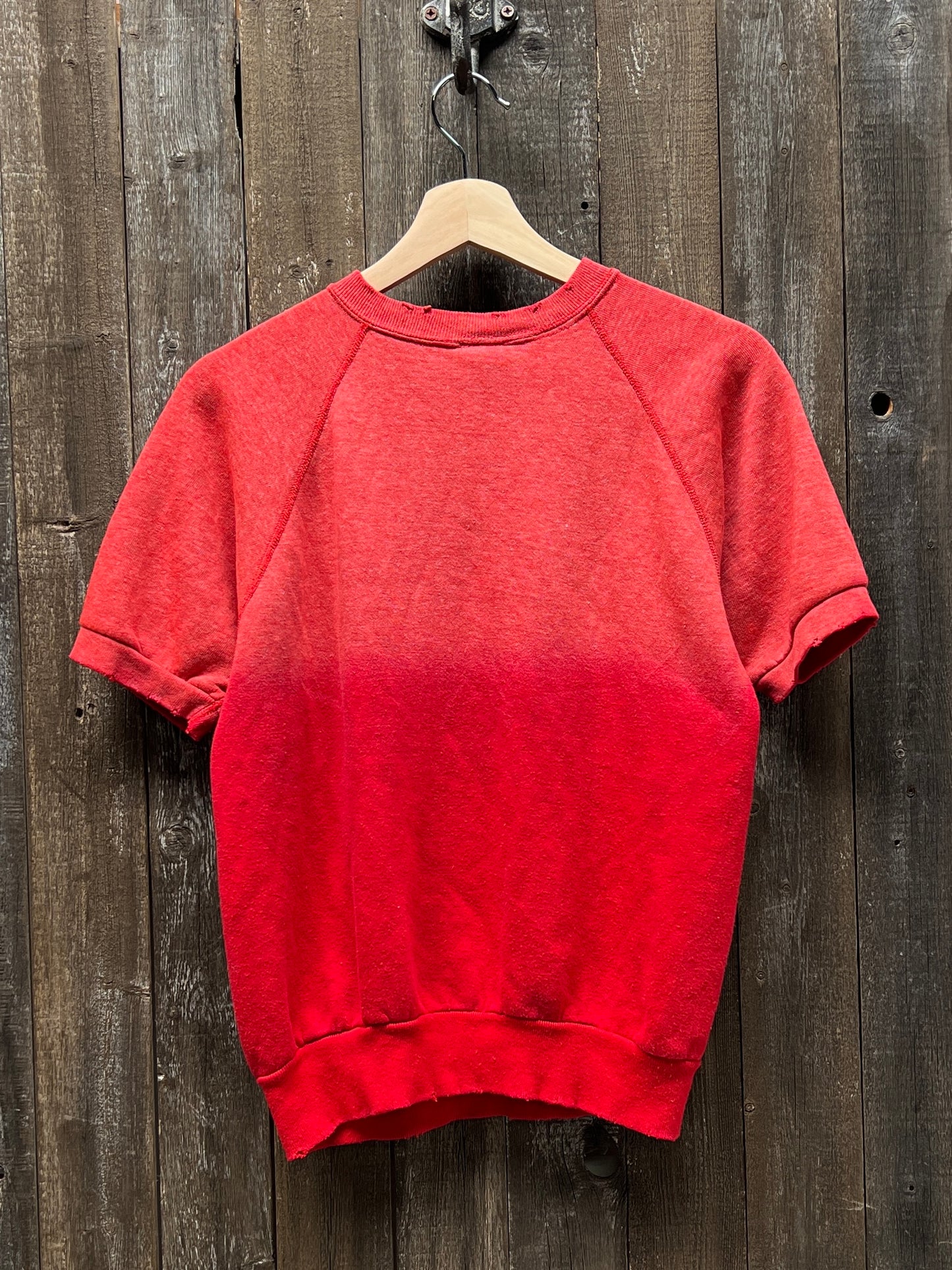 DUSTY RED VINTAGE SHORTY SWEATS WITH CUSTOM HAND EMBROIDERY-S