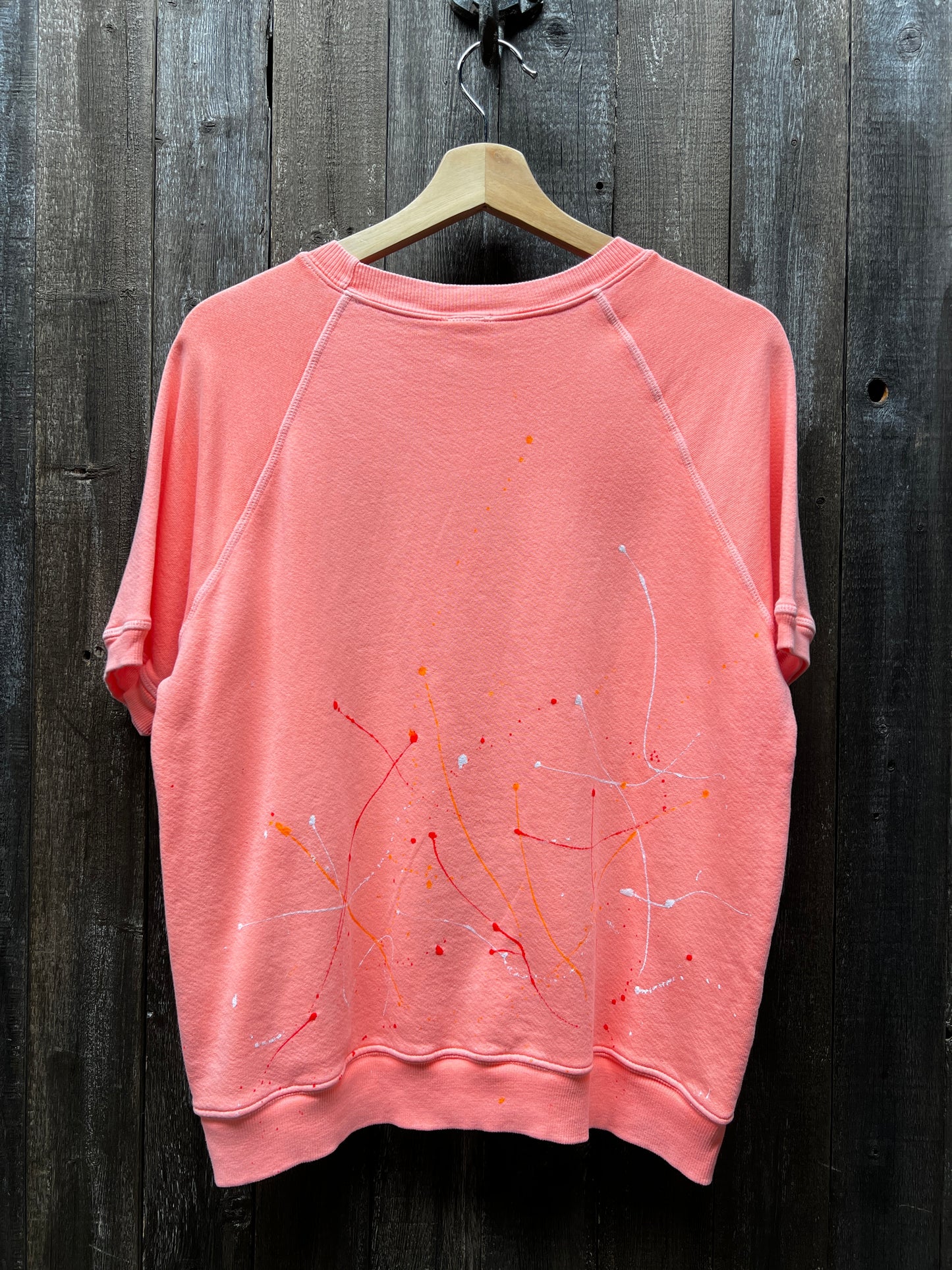 Neon Splash Big Smiley Face Shorty Sweatshirt(3Colors)