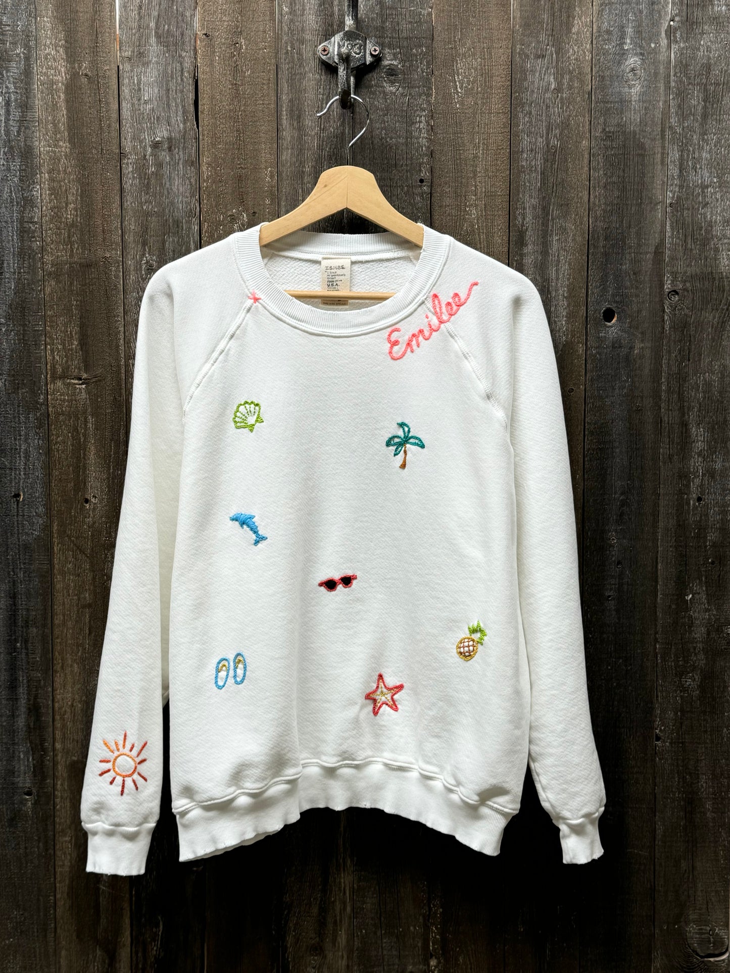 ALLOVER SUMMER LOGO SWEATS -Customize Your Embroidery Wording(12 Colors)