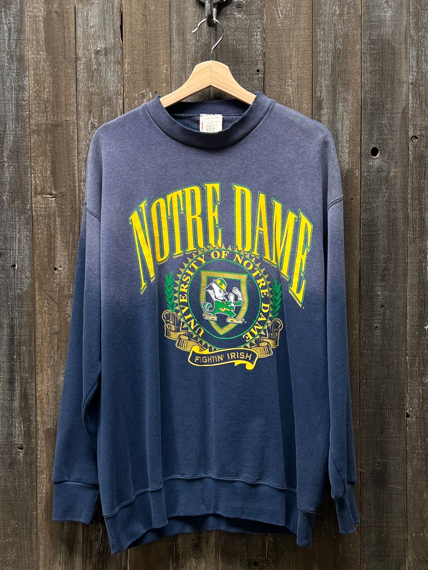 Vintage Notre Dame Sweatshirt L XL Customize Your Embroidery Wording I STOLE MY BOYFRIEND S SHIRT