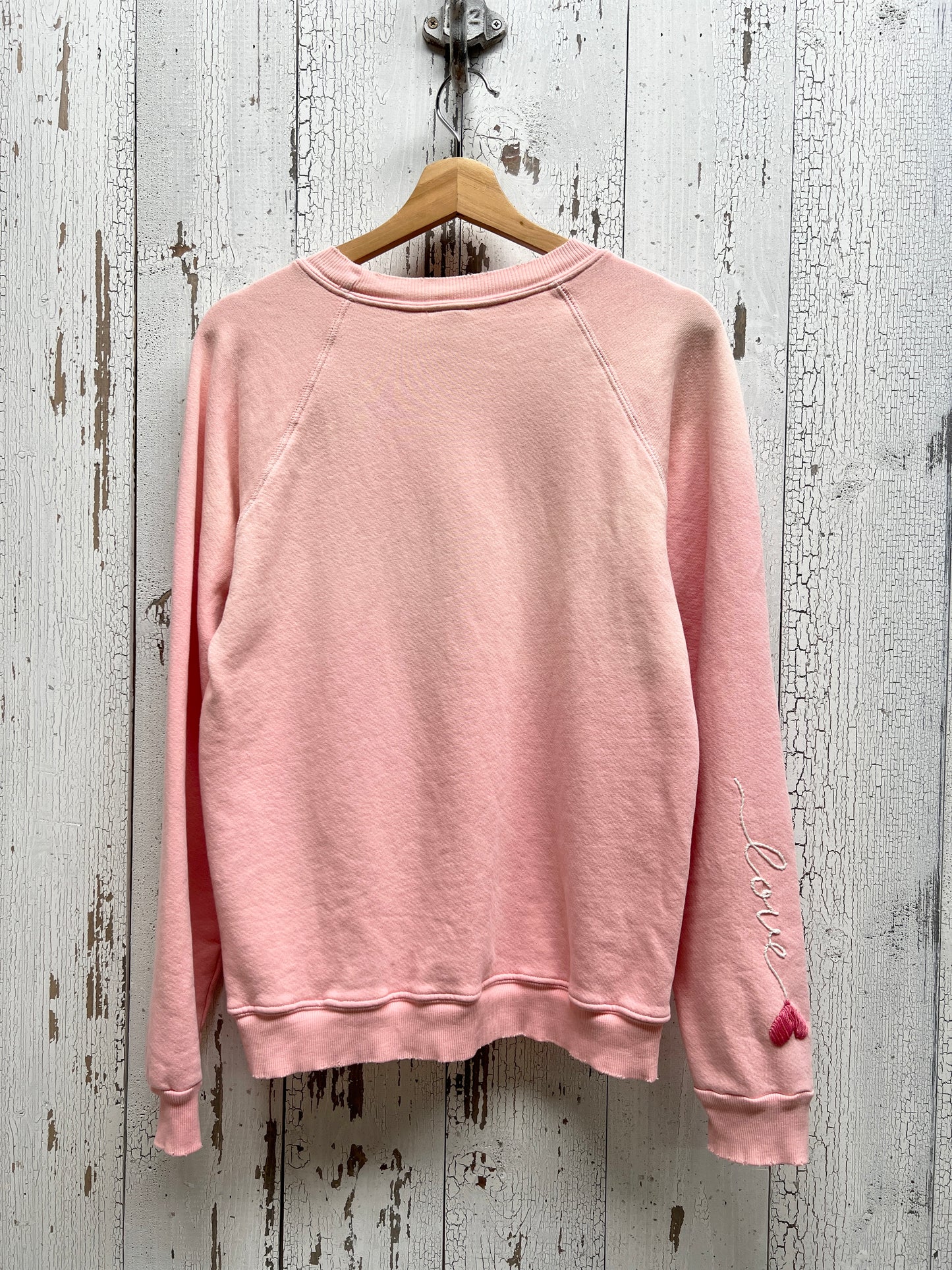 ❤️balloon w/ Personalized Hand Embroidery on Sleeve Sweatshirt (10 Colors)