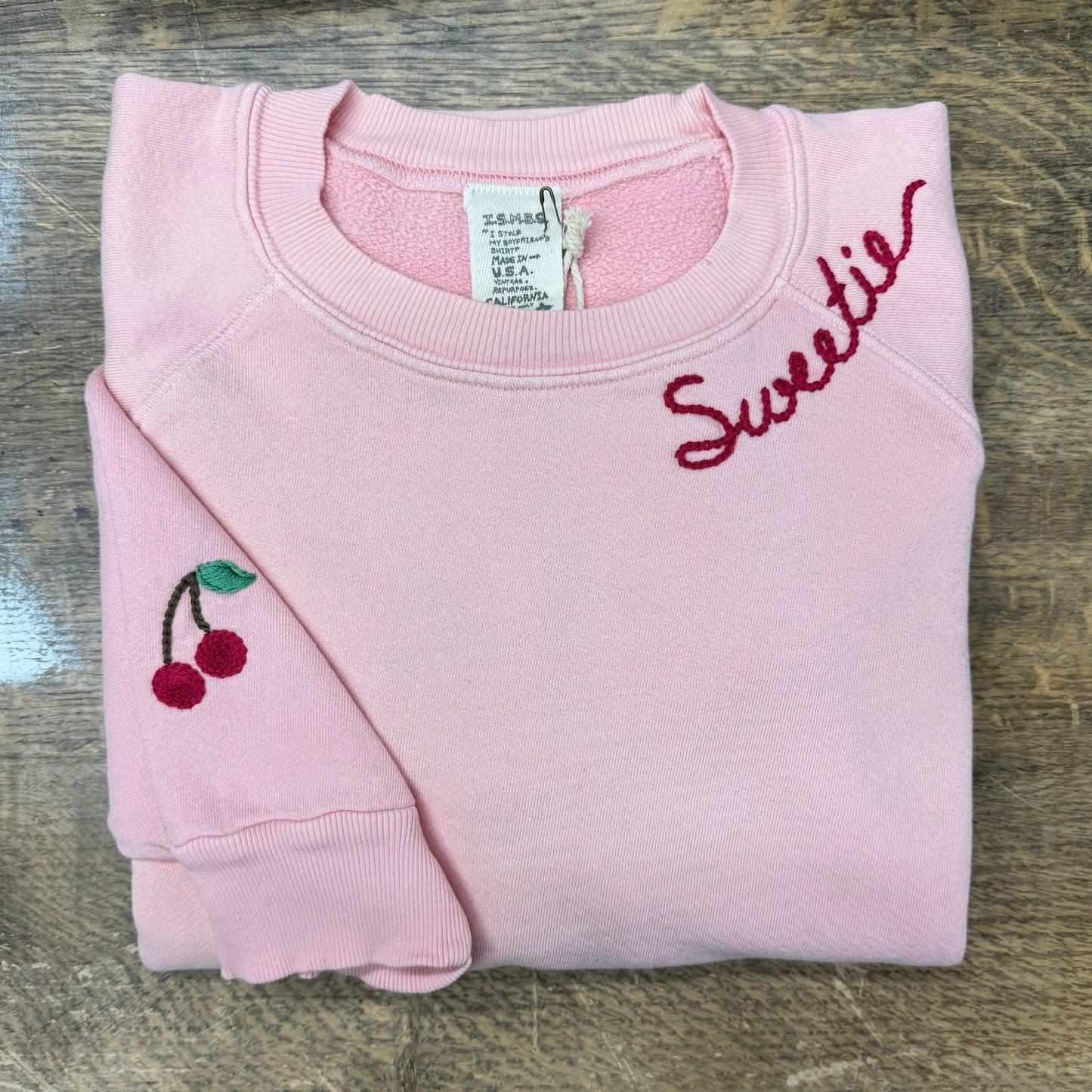 Fruity Symbol Sweatshirt with Personalized Hand Embroidery (16 Colors)