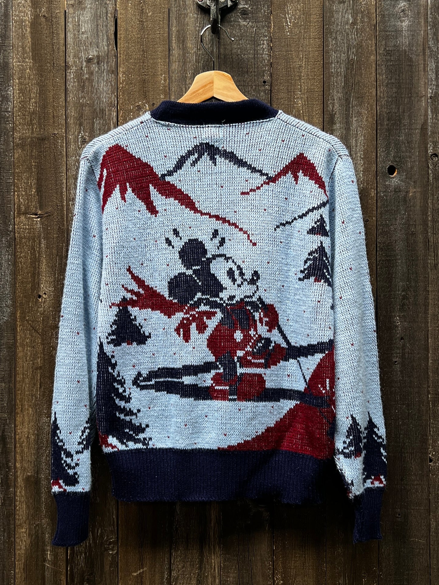 Vintage 70s Mickey Sweater-S-Customize Your Embroidery Wording