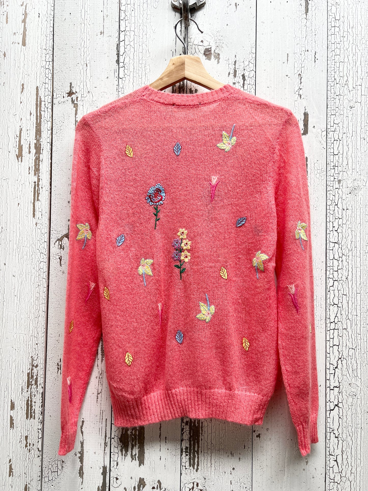 AllOVER FLOWER SWEATER -PINK-XS/S-Customize Your Embroidery Wording