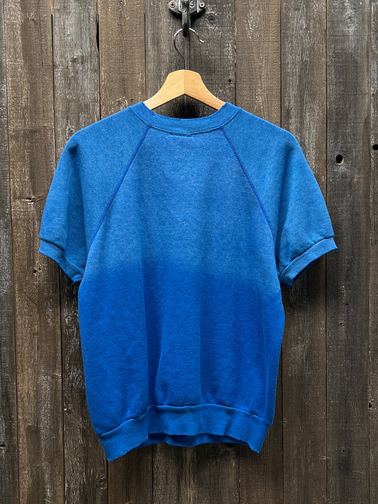 BLUE VINTAGE SHORTY SWEATS WITH CUSTOM HAND EMBROIDERY-M