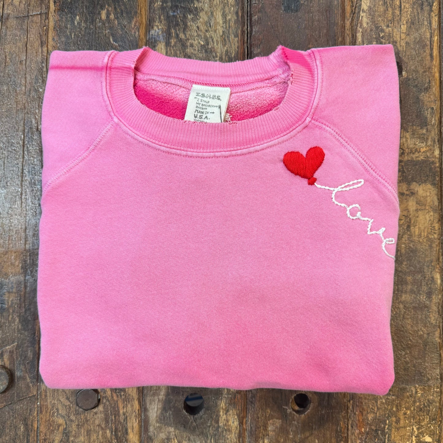 ❤️balloon w/ Personalized Hand Embroidery Sweatshirt (21 Colors)