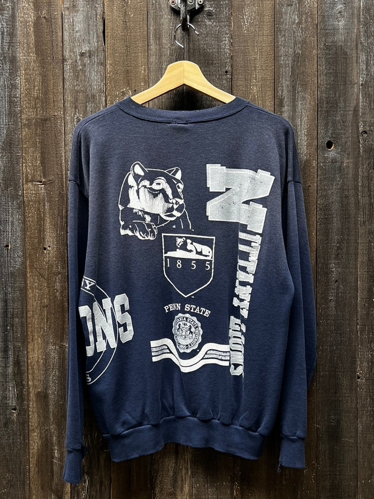 Vintage Penn State Sweatshirt -L-Customize Your Embroidery Wording