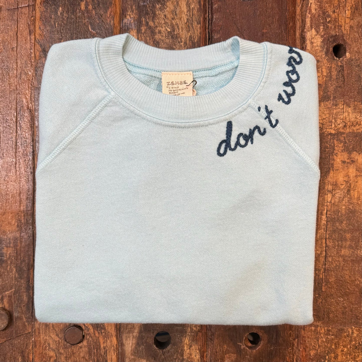 PASTEL SHORTY SWEATS WITH PERSONALIZED HAND EMBROIDERY(4 Colors)