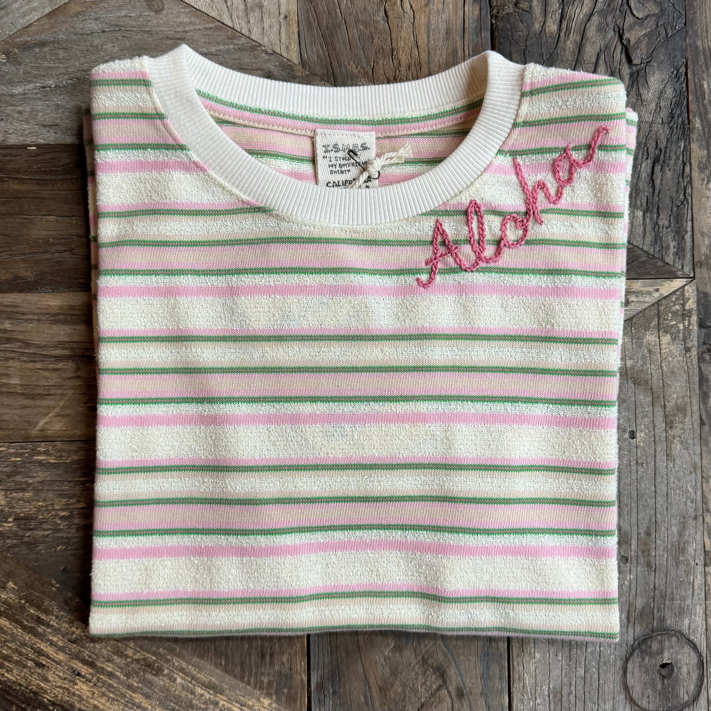 TERRY TEE -CUSTOM HAND EMBROIDERY(4 Colors)