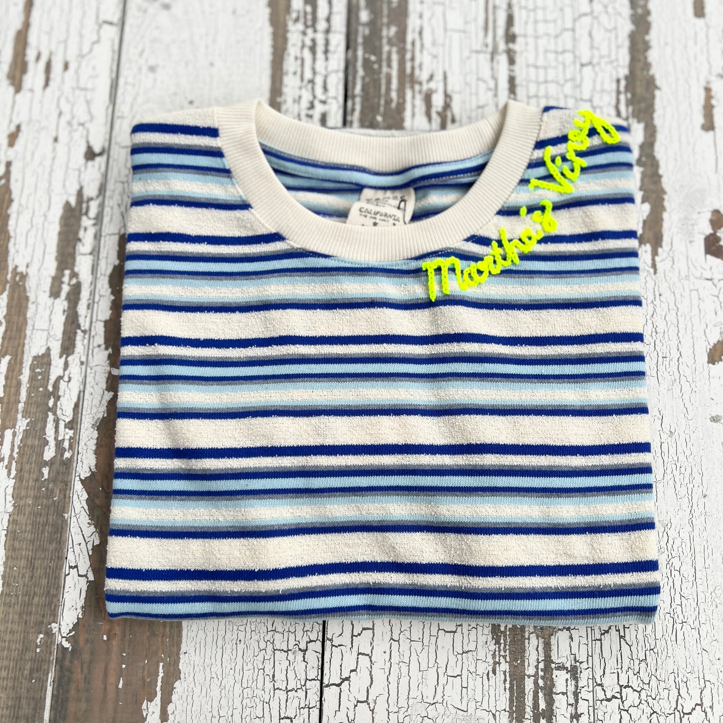 TERRY TEE -CUSTOM HAND EMBROIDERY(4 Colors)