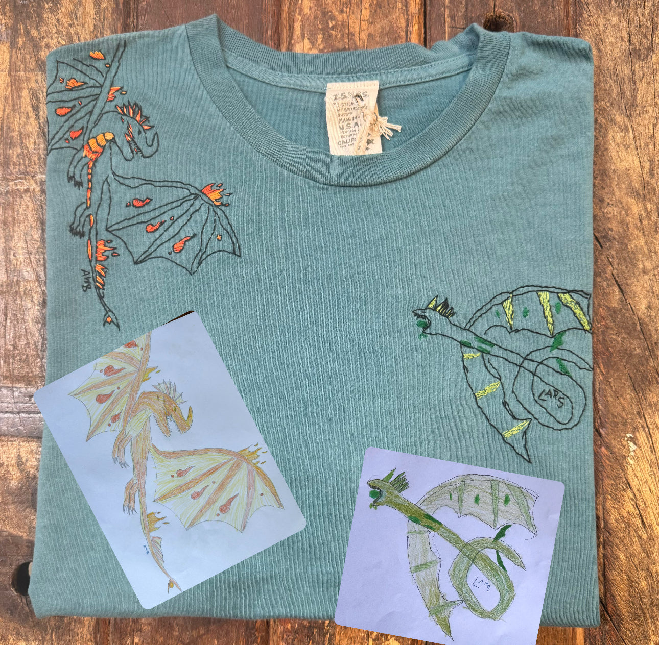 Translate Your Design into Embroidery Unisex Tshirt (Postcard Size 4X6)