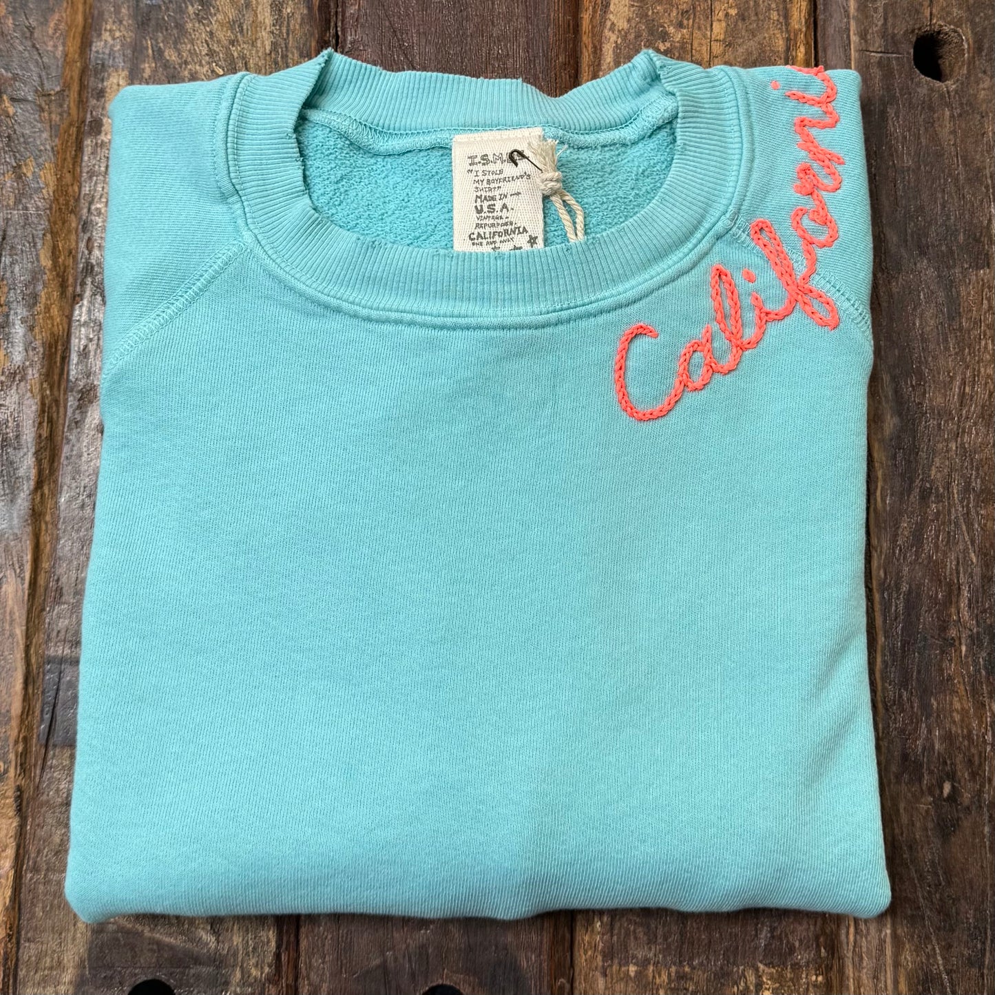 SKY SWEATS WITH CUSTOM HAND EMBROIDERY
