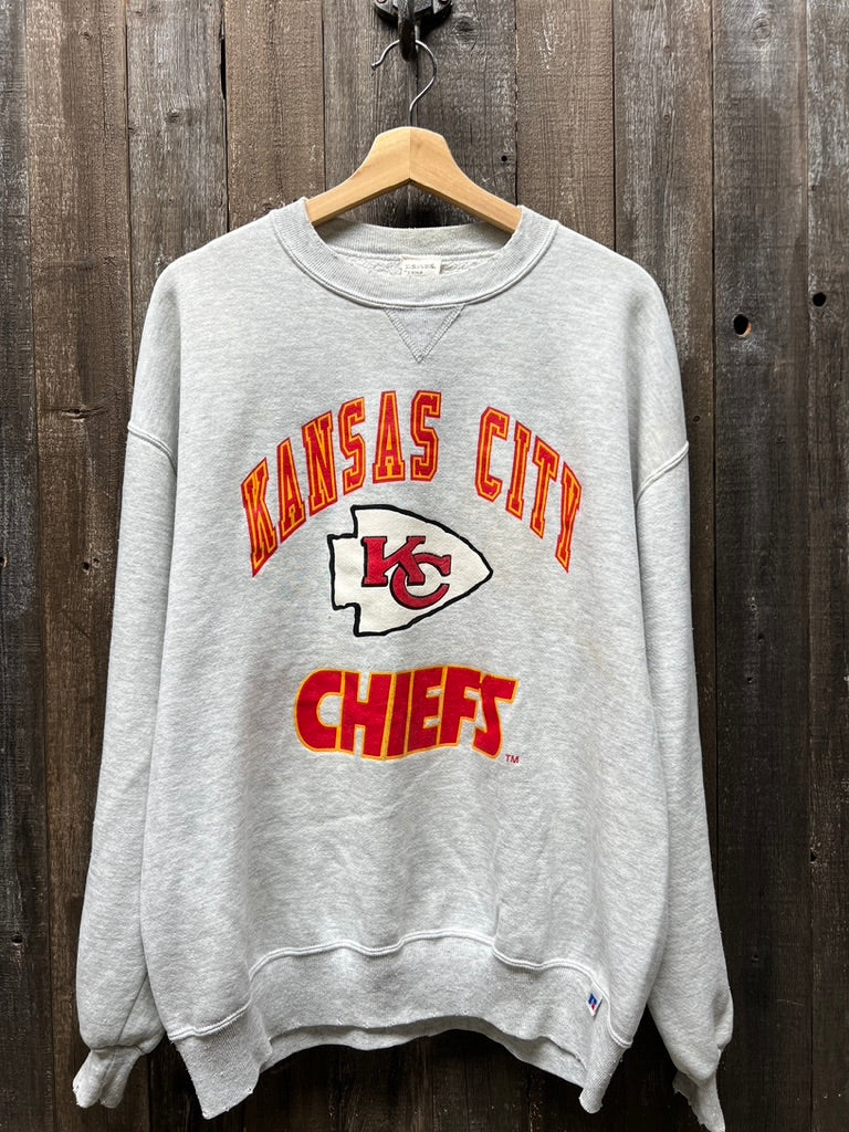 Vintage Kansas City Chiefs Sweatshirt -XL-Customize Your Embroidery Wording