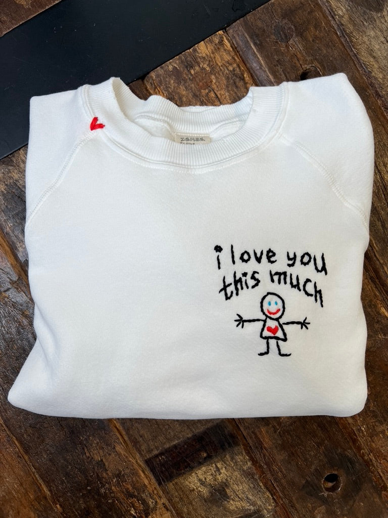 Translate Your Design into Embroidery Sweatshirt (Custom Hand Embroidery Postcard Size 4X6)