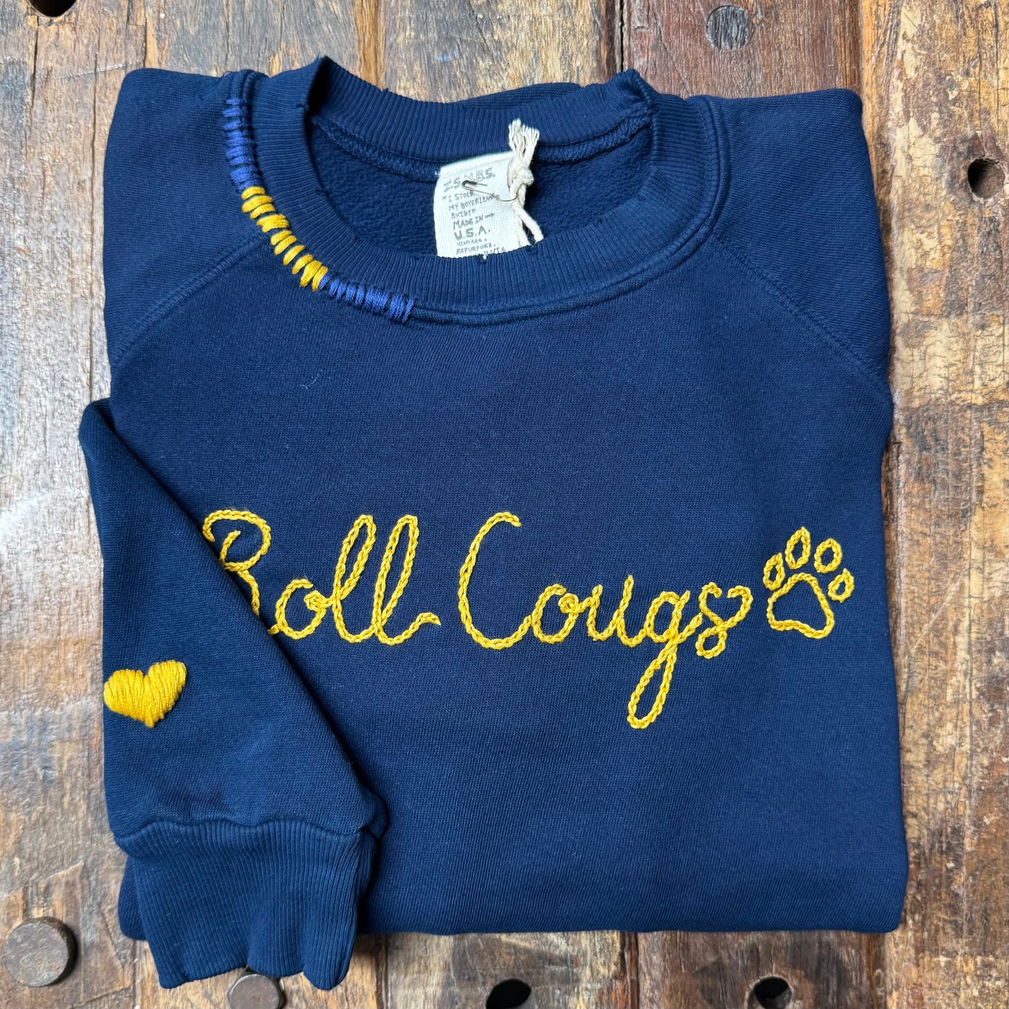 SPORTS TEAM PERSONALIZED HAND EMBROIDERY ON CHEST (19 Colors)