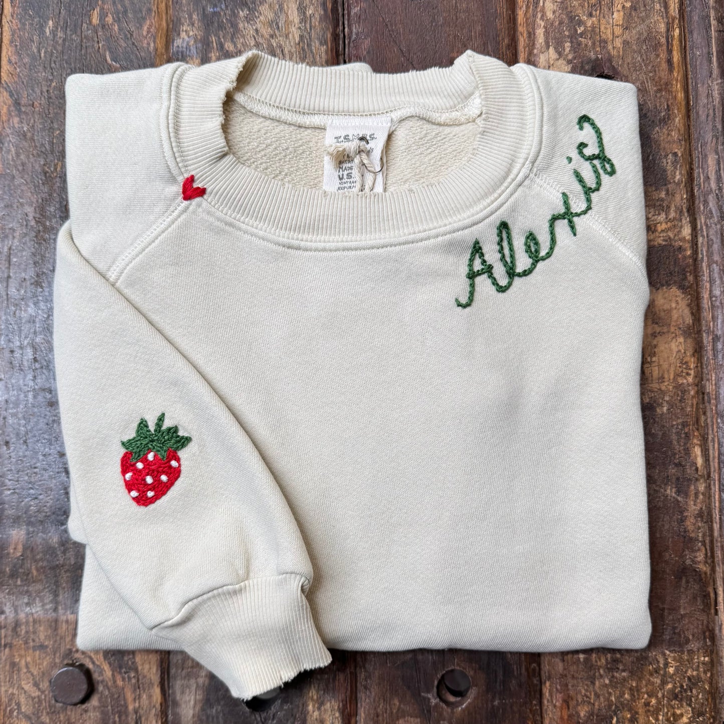 Fruity Symbol Sweatshirt with Personalized Hand Embroidery (16 Colors)