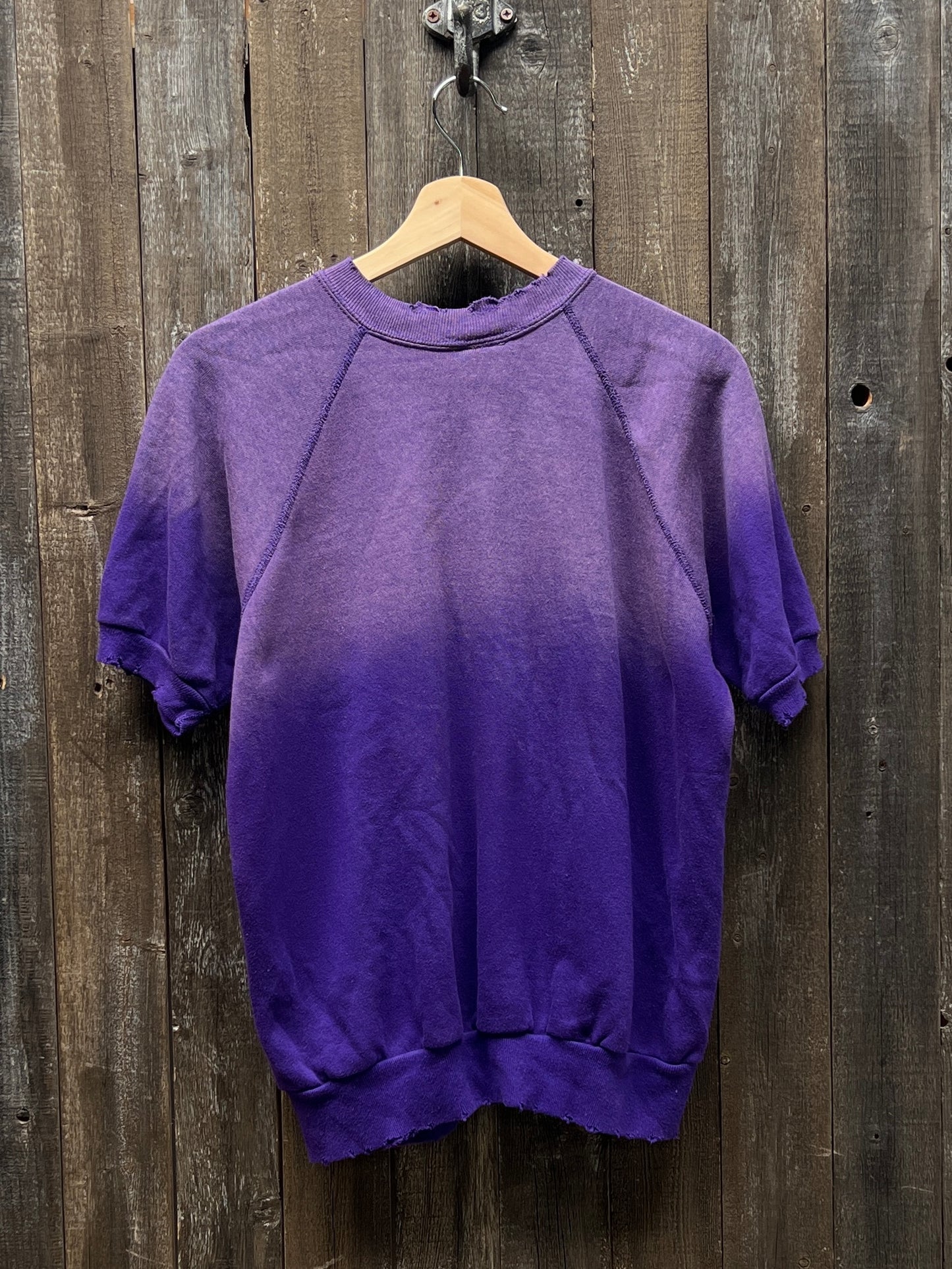 PURPLE VINTAGE SHORTY SWEATS WITH CUSTOM HAND EMBROIDERY-M