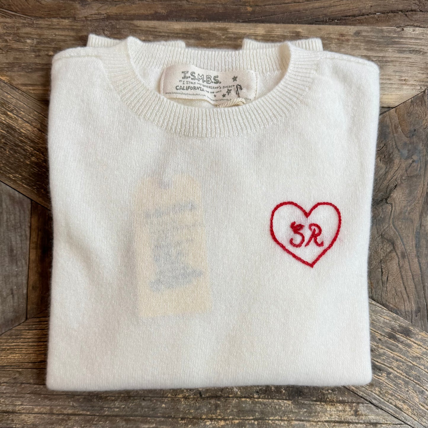 100% Cashmere Sweater - Customize Your Embroidery Wording(12 Colors)