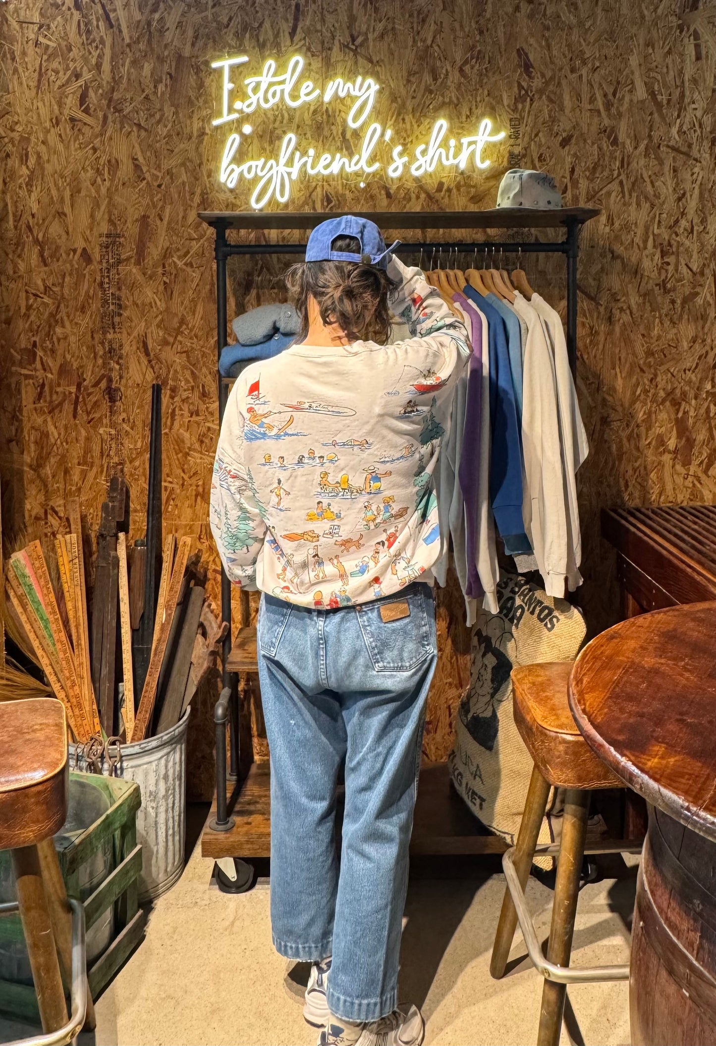 Vintage Allover Sweatshirt -OS-Customize Your Embroidery Wording