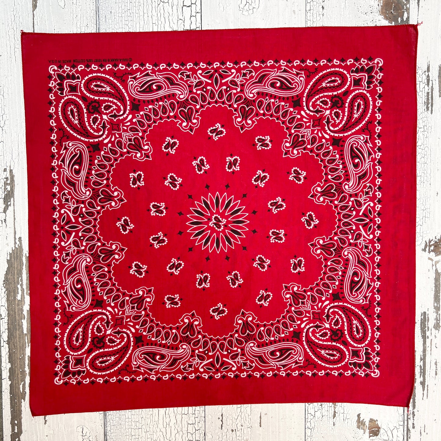 Vintage Bandana with Custom Hand Embroidery