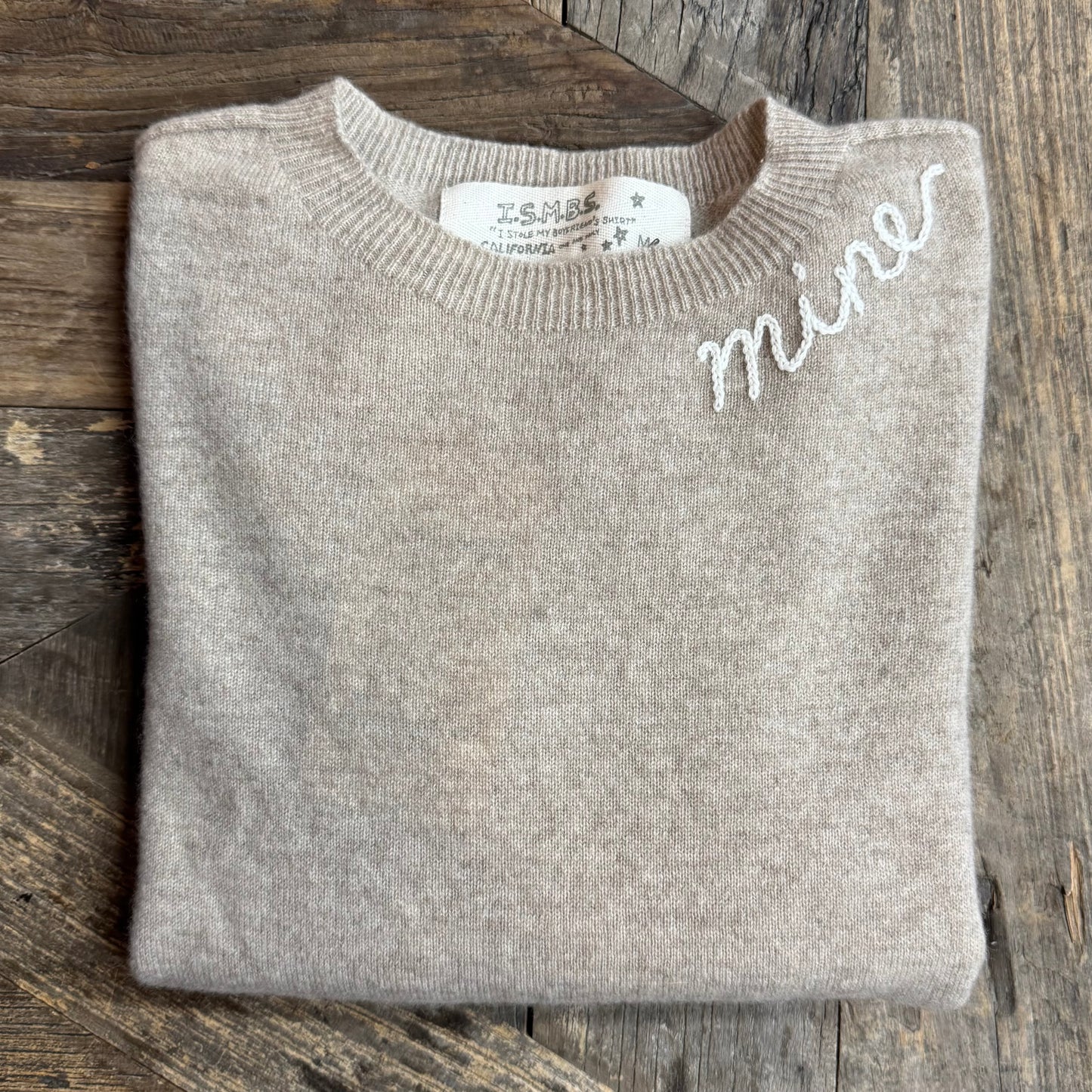 100% Cashmere Sweater - Customize Your Embroidery Wording(12 Colors)