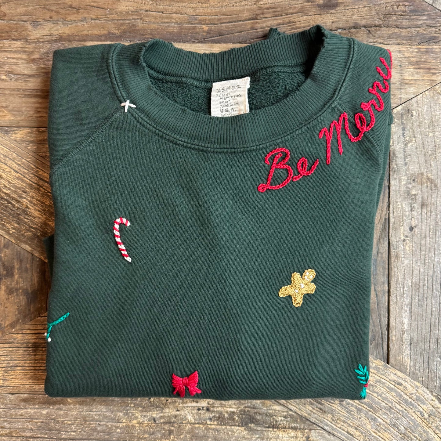 ALLOVER CHRISTMAS LOGO SWEATS -Customize Your Embroidery Wording (7 Colors)