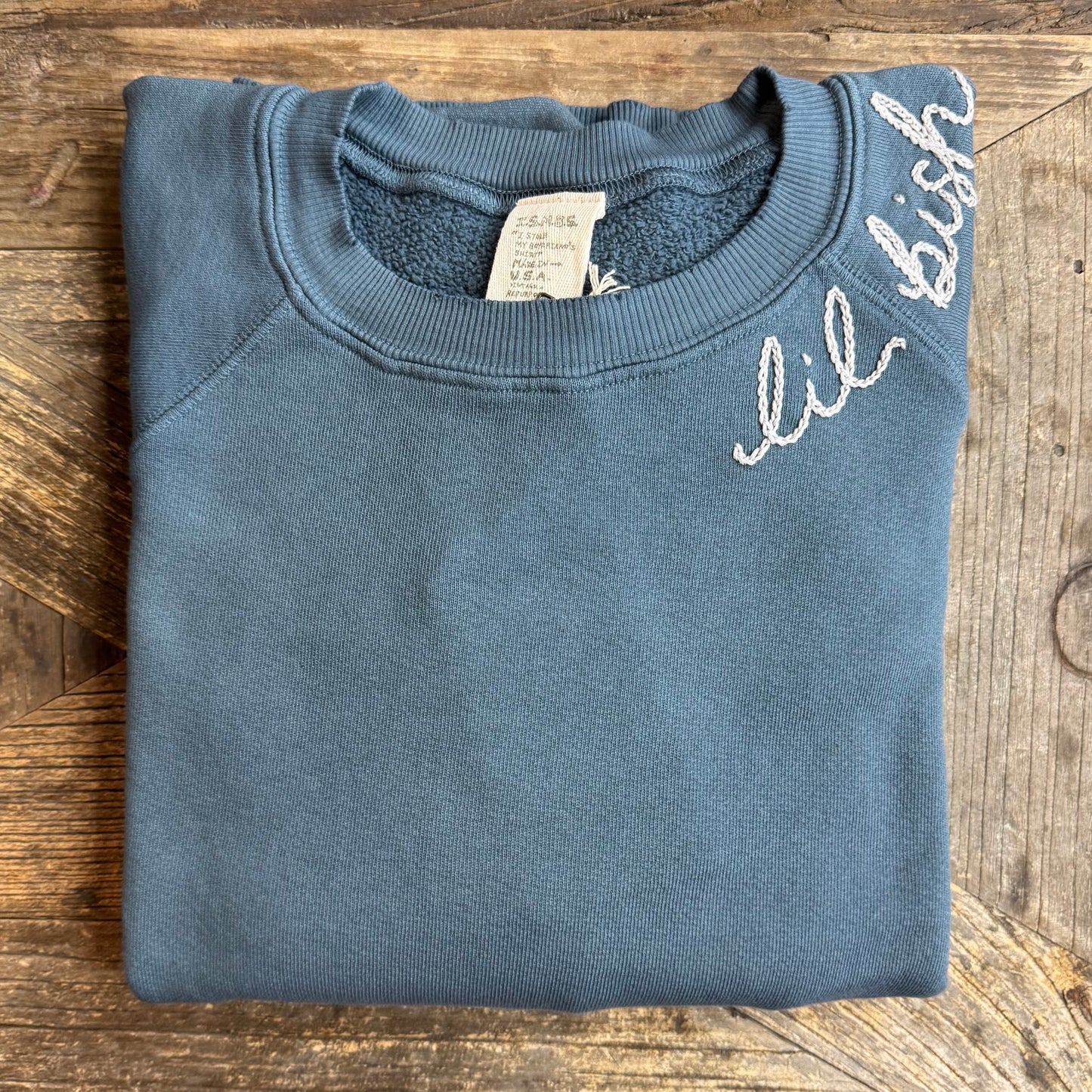 RAINBOW BLOOM SWEATSHIRT WITH CUSTOM HAND EMBROIDERY(6 Colors)