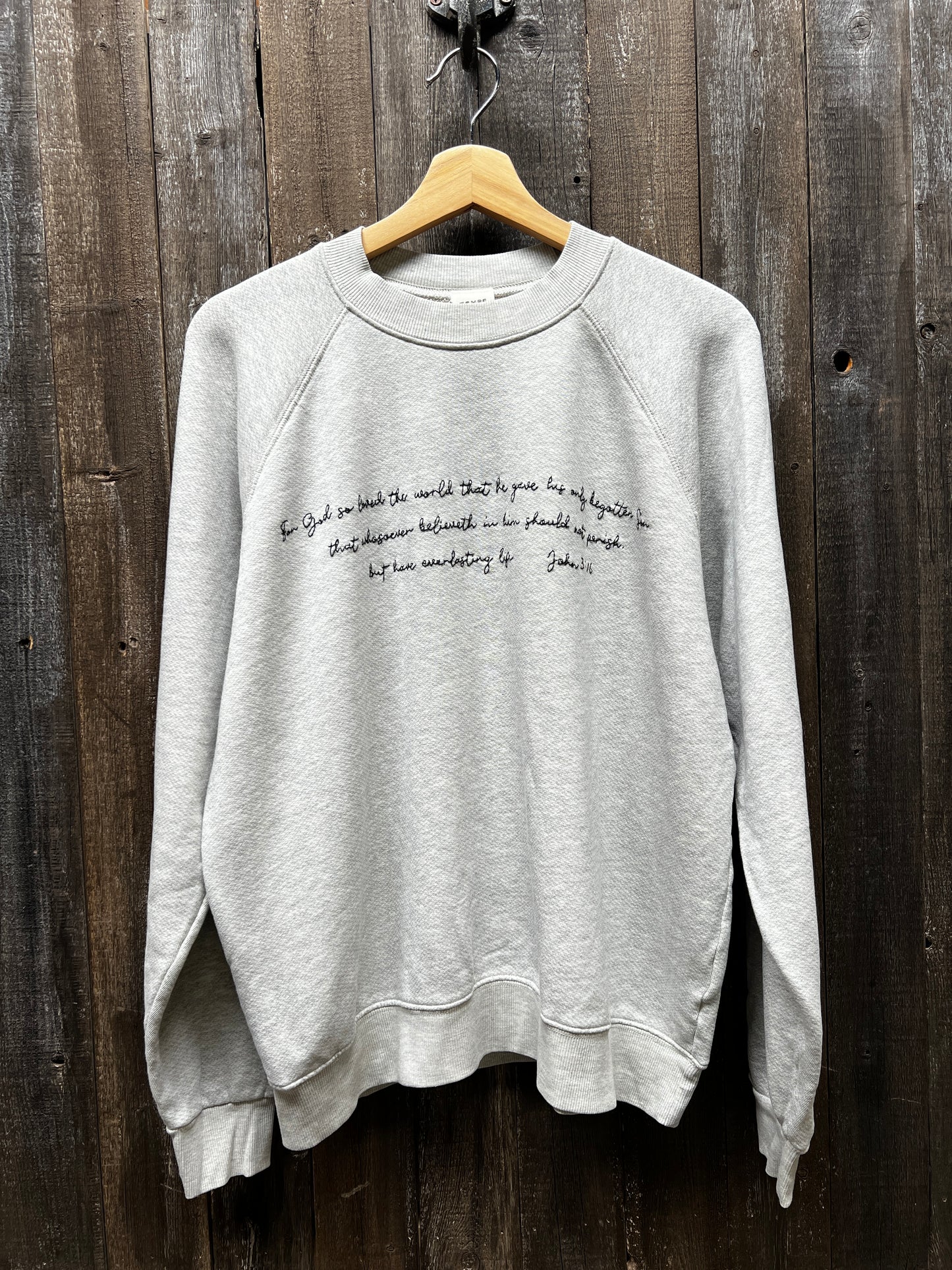Translate Your Favorite Bible Verse into Hand Embroidery Sweatshirt